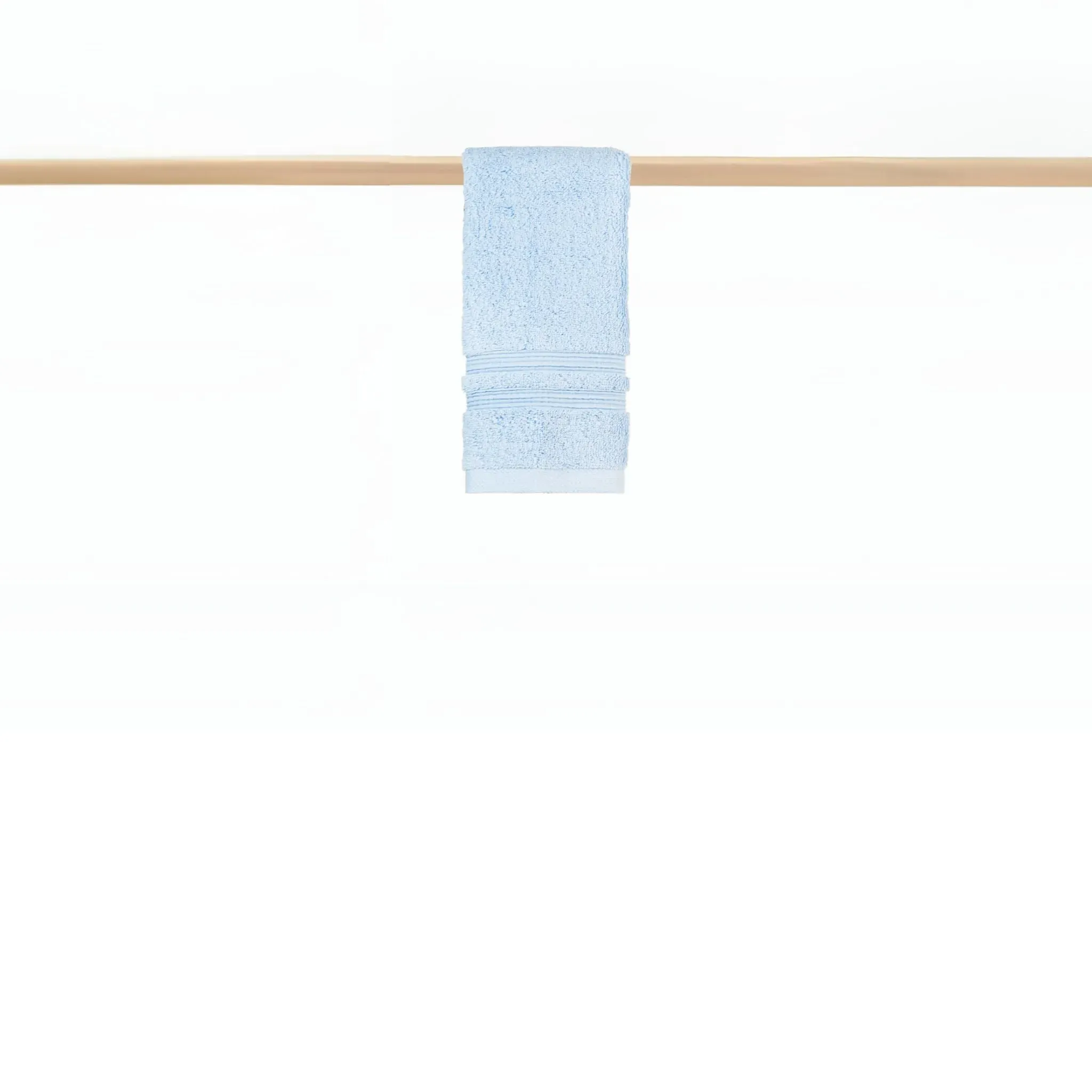 Bath Towel Set with Striped Design - Light Blue image