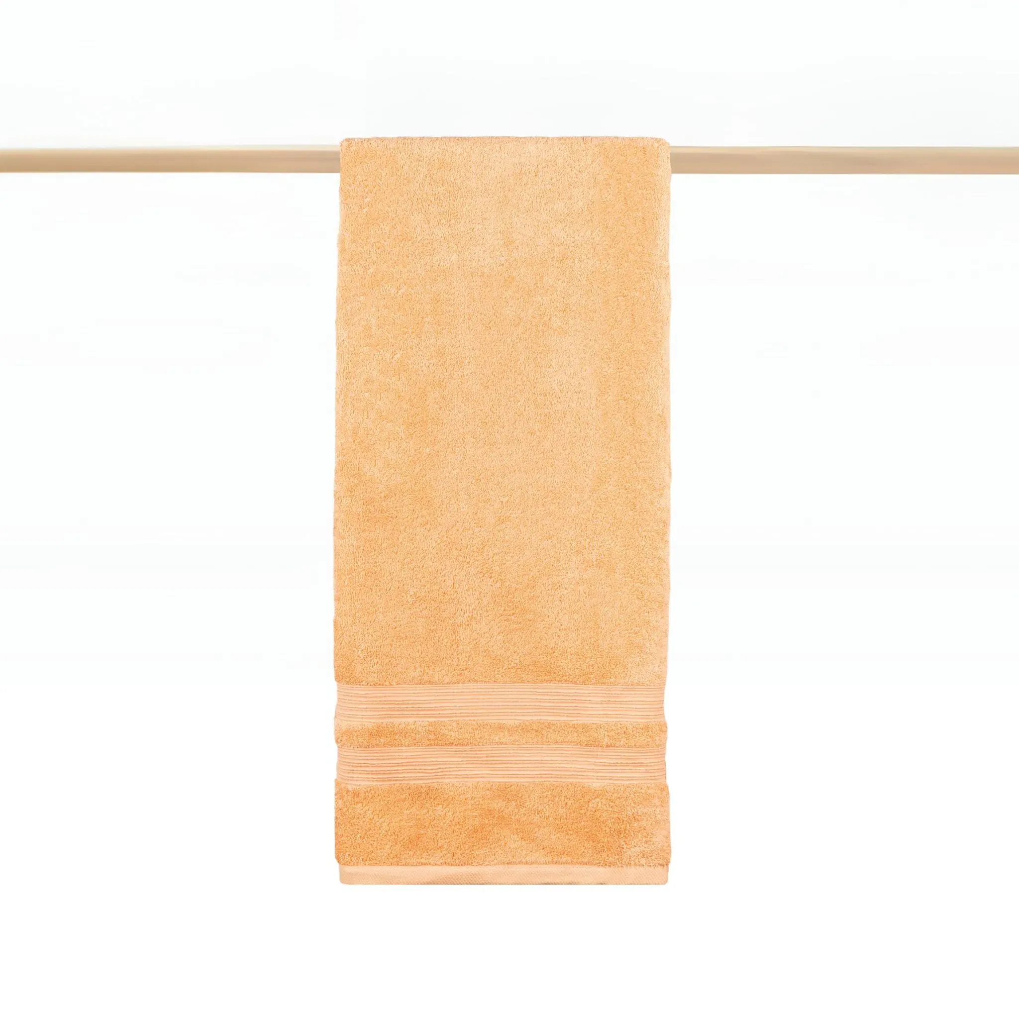 Bath Towel Set with Striped Design - Orange