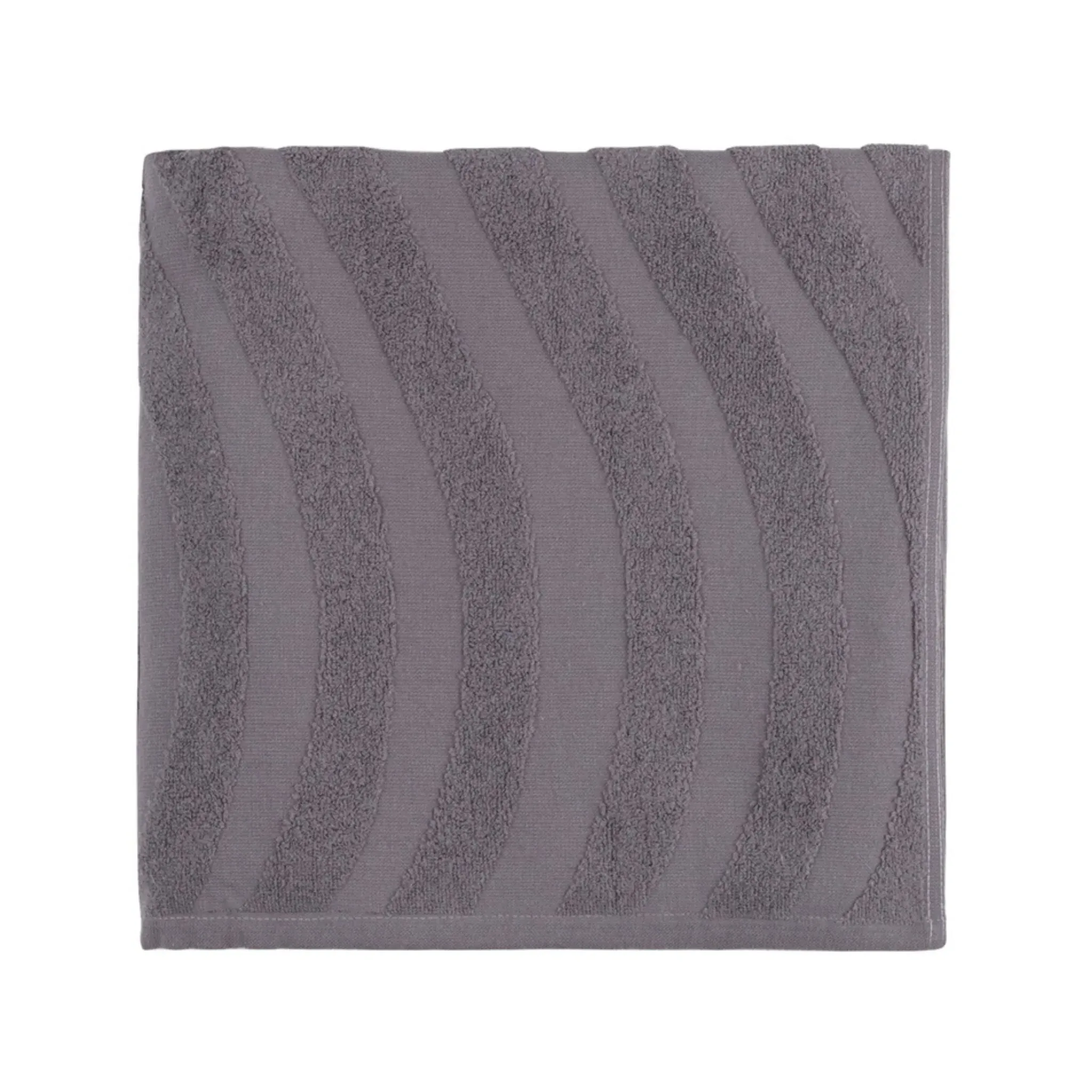 Beach Towel Wave Pattern - Anthracite, Cotton image