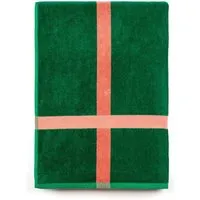 Beach Towel with Stripes - Green, Cotton alternate view
