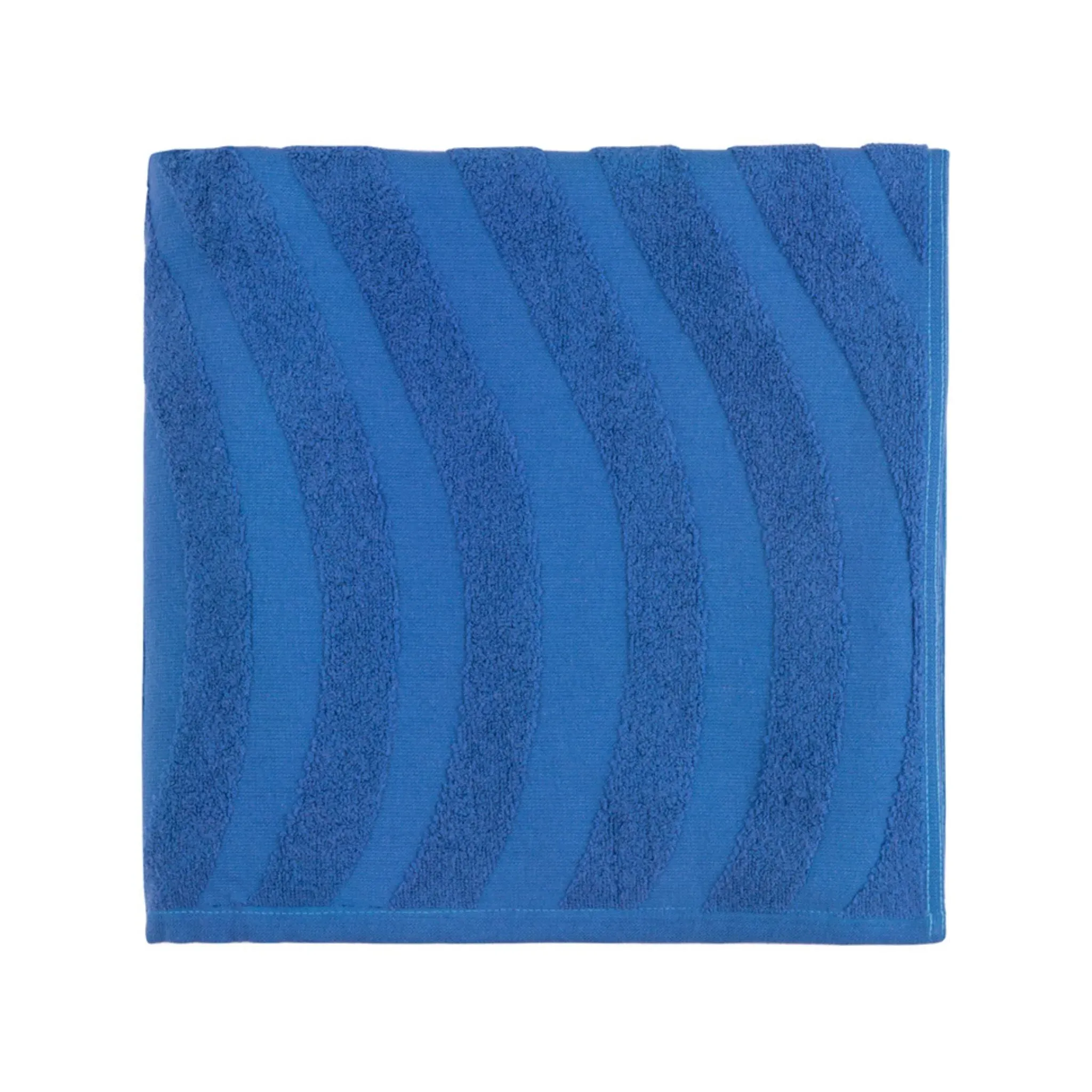 Beach Towel with Wave Pattern - Blue, Cotton image