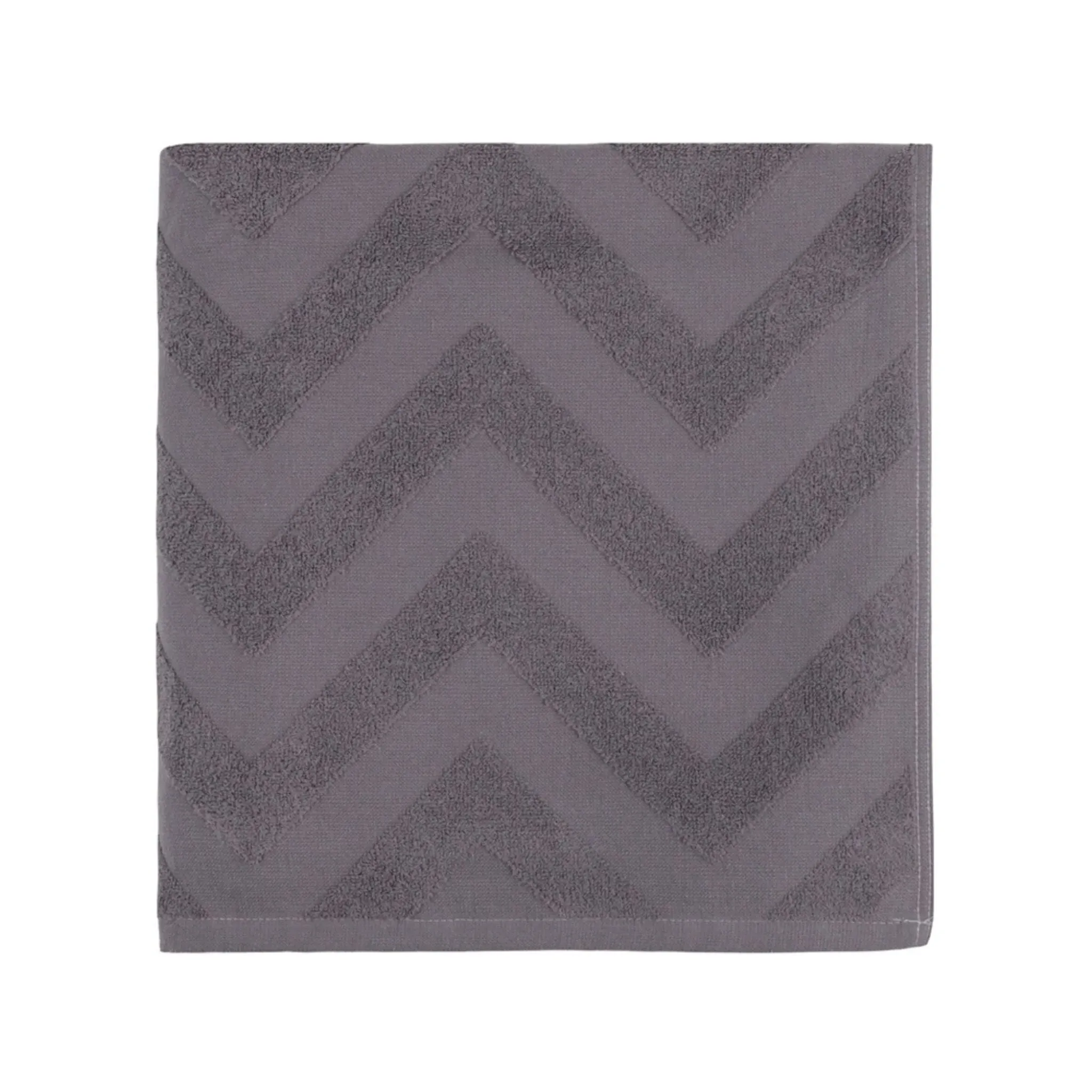 Beach Towel with Zig Zag Pattern - Anthracite image