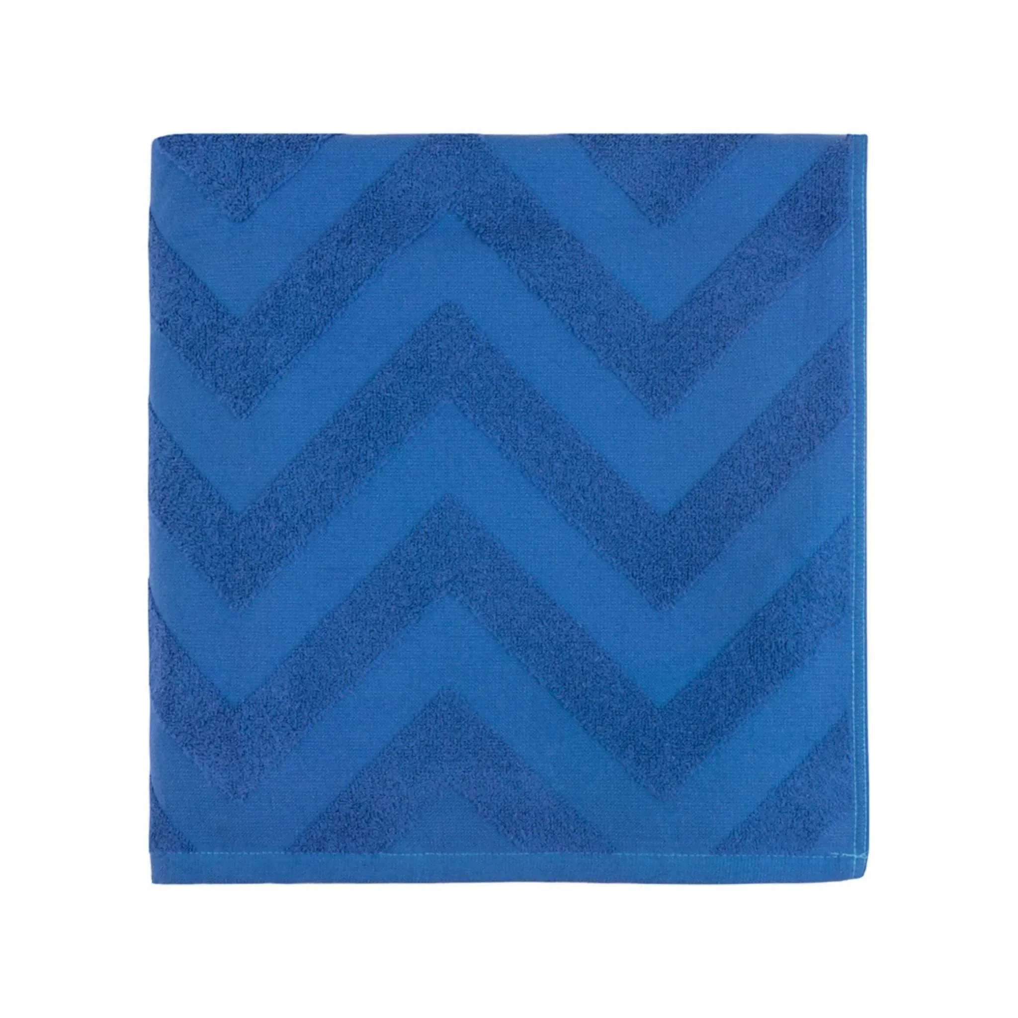 Beach Towel with Zig Zag Pattern - Blue Flag