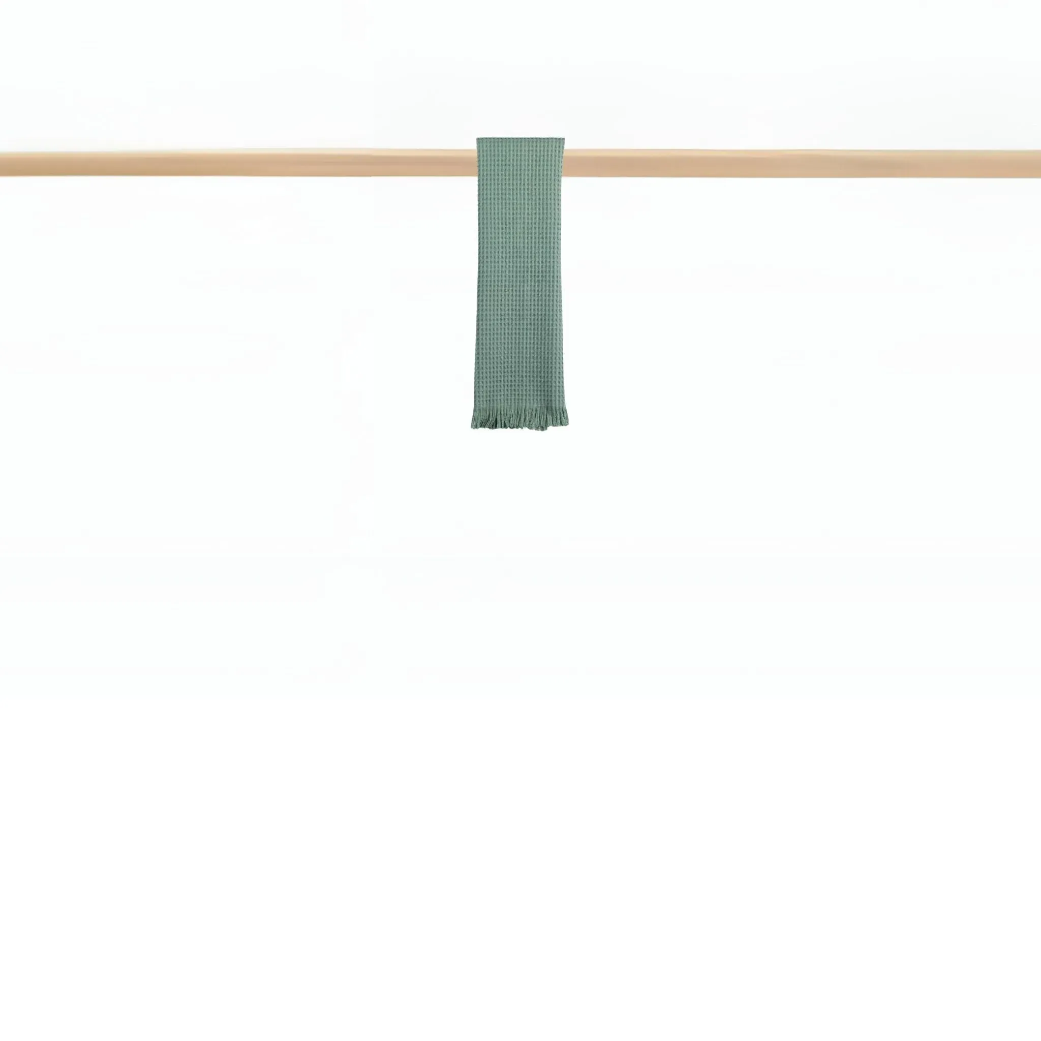 Cotton Bath Towel with Honeycomb - Green image