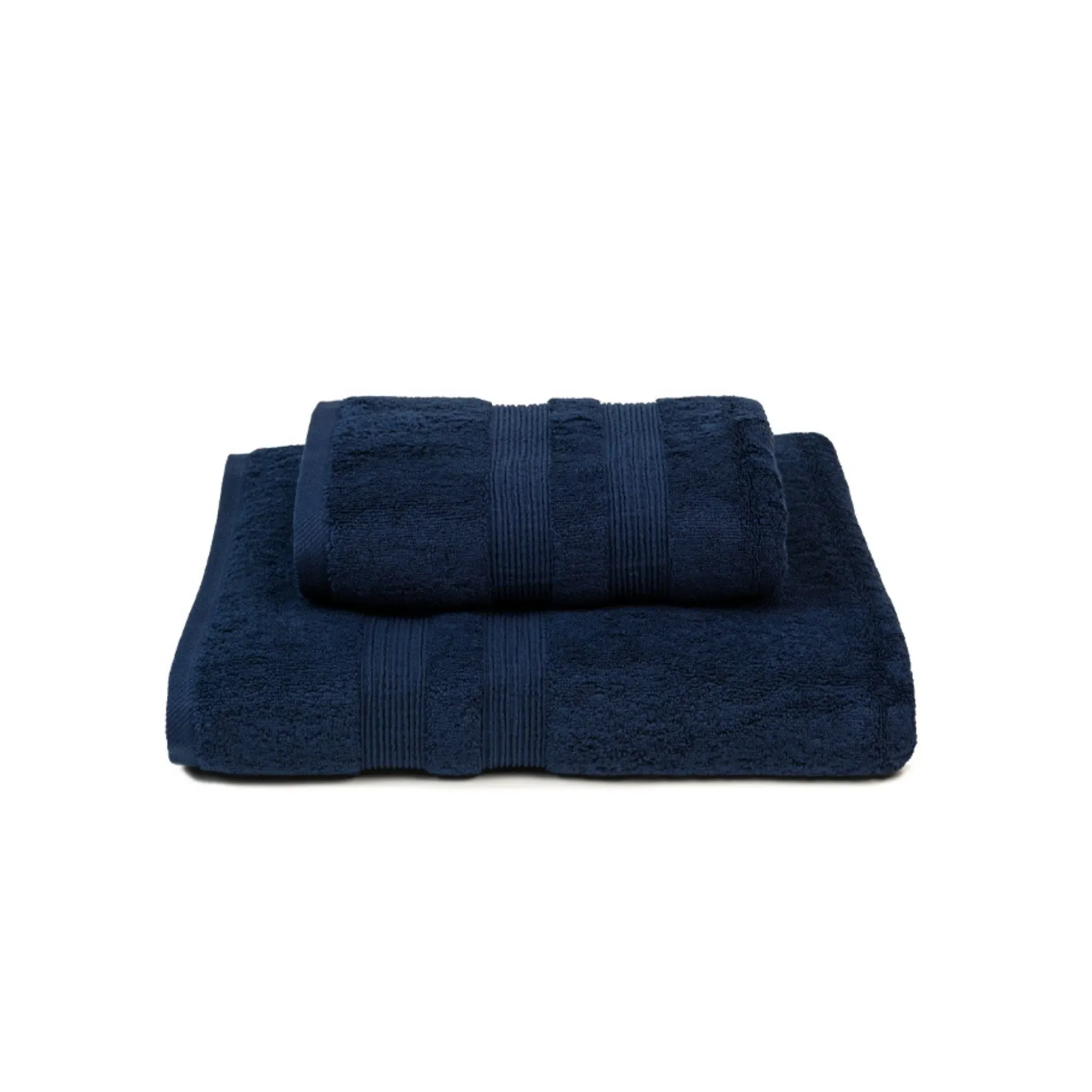 Kids Bath Towel with Stripes - Cobalt Blue, Cotton