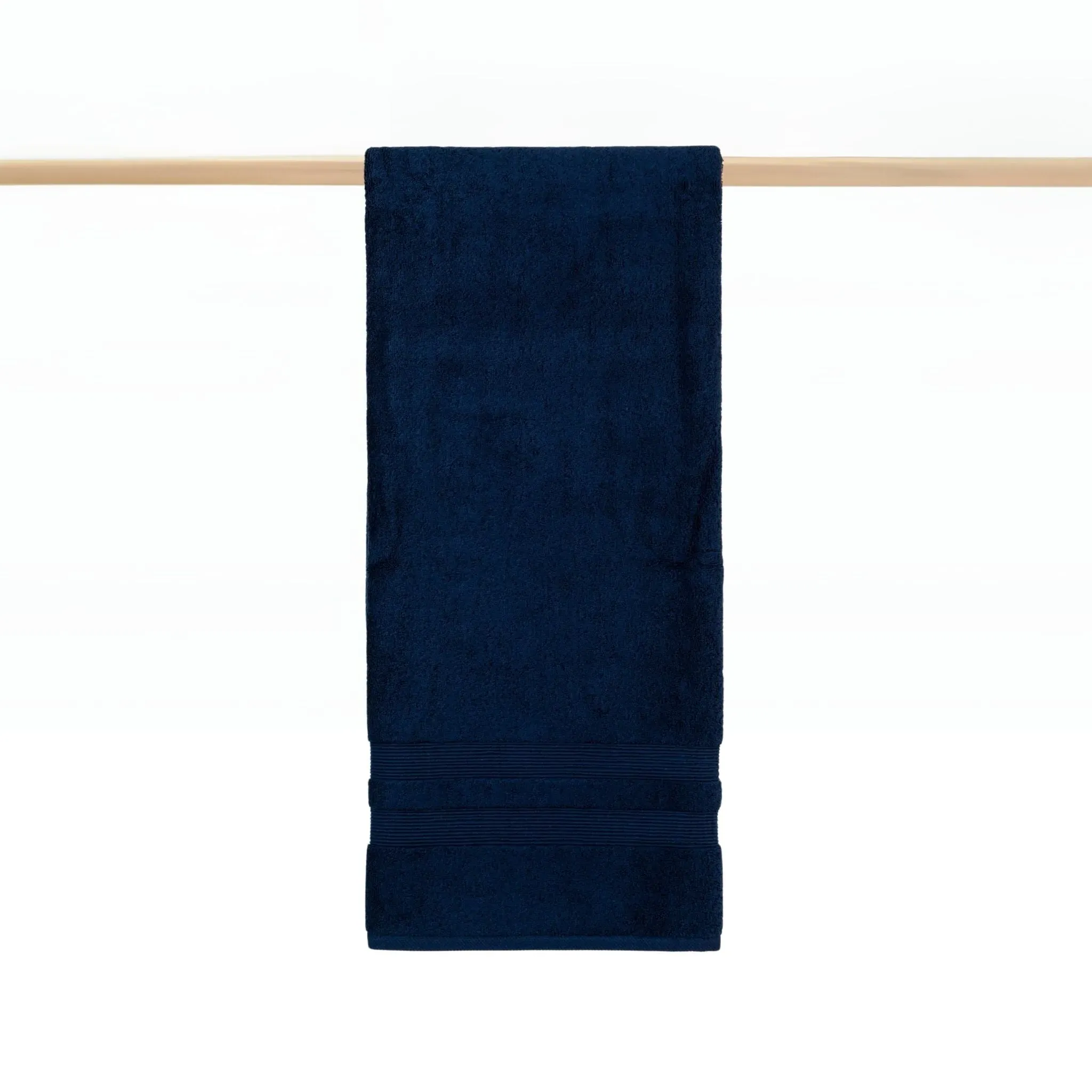 Kids Bath Towel with Stripes - Cobalt Blue, Cotton