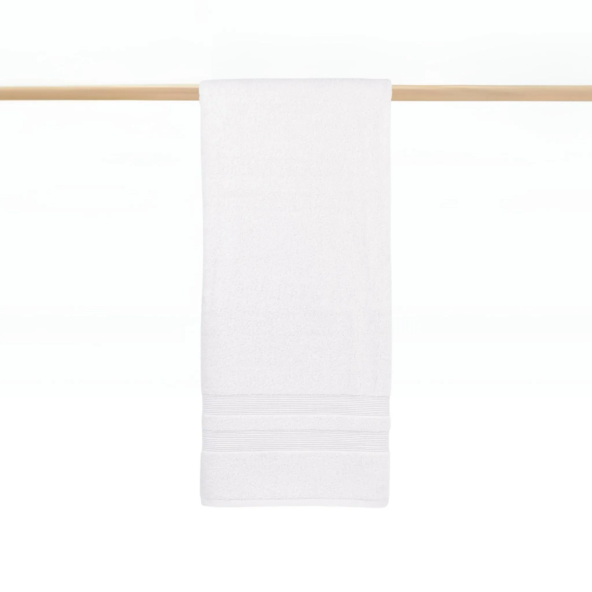 Kids Bath Towel with Stripes - White, Cotton