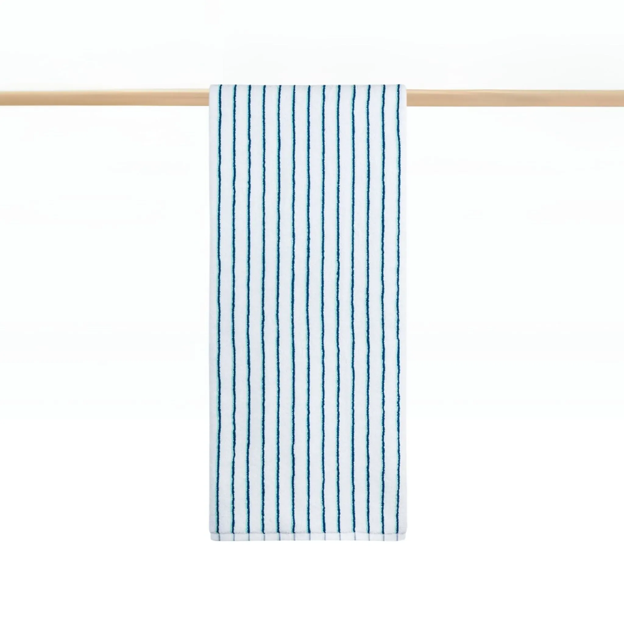 Kid's Towel Set with Double Stripe - Blue, Cotton