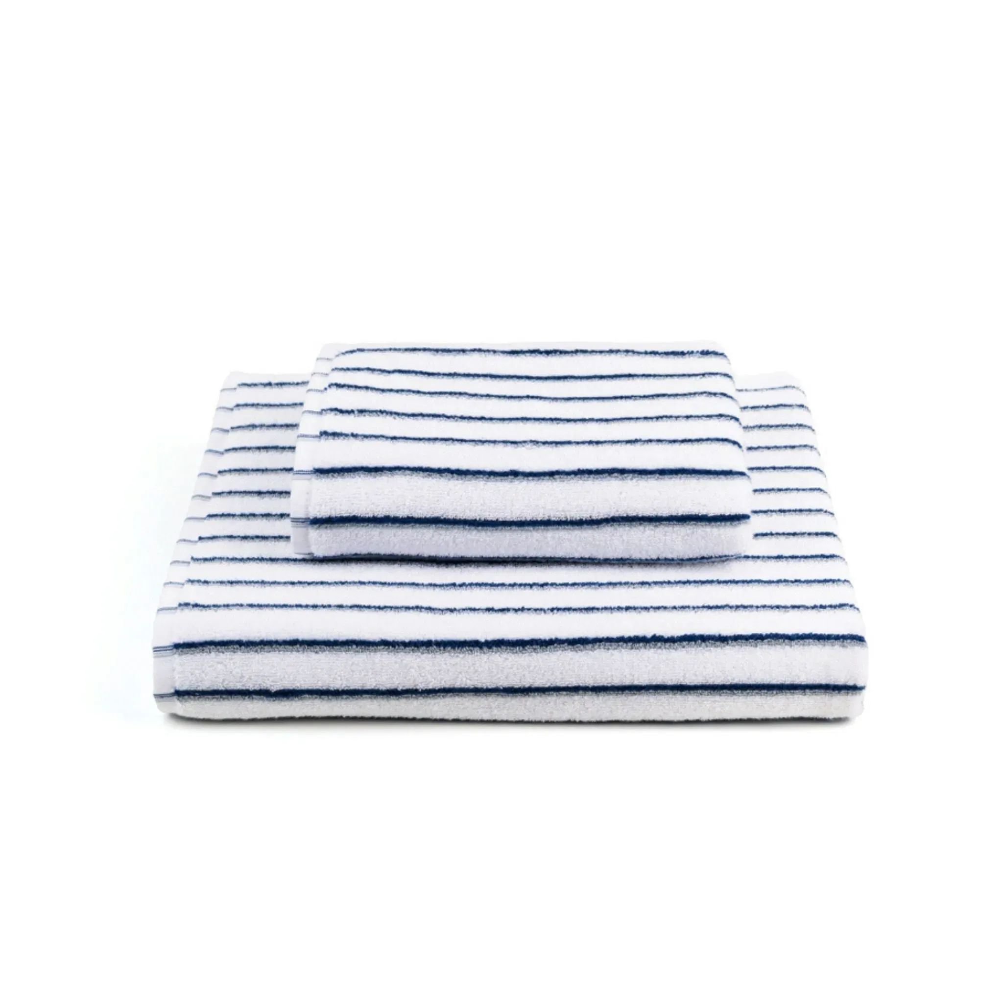 Kid's Towel Set with Double Stripe - Blue, Cotton