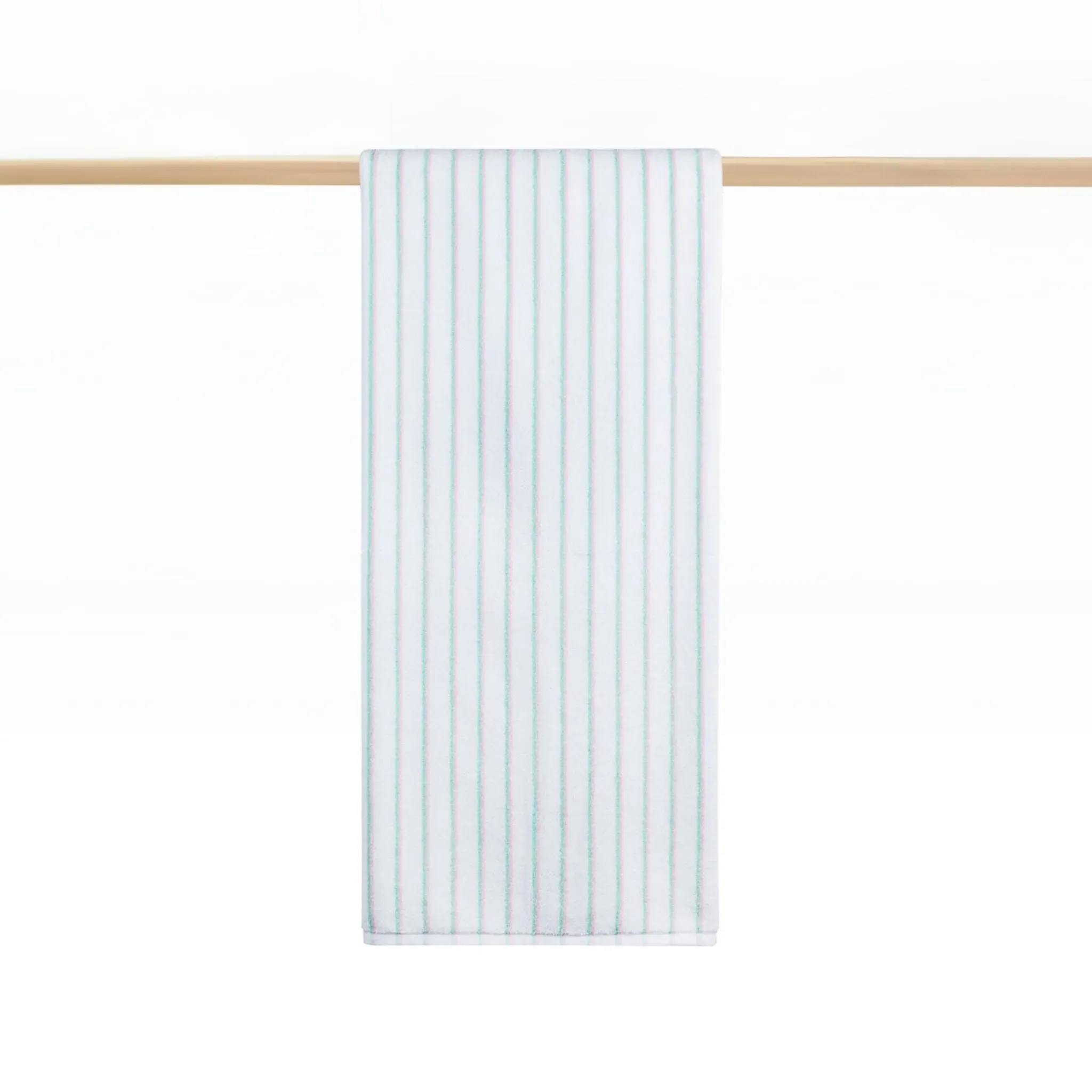 Kid's Towel Set with Double Stripe - Pink, Cotton