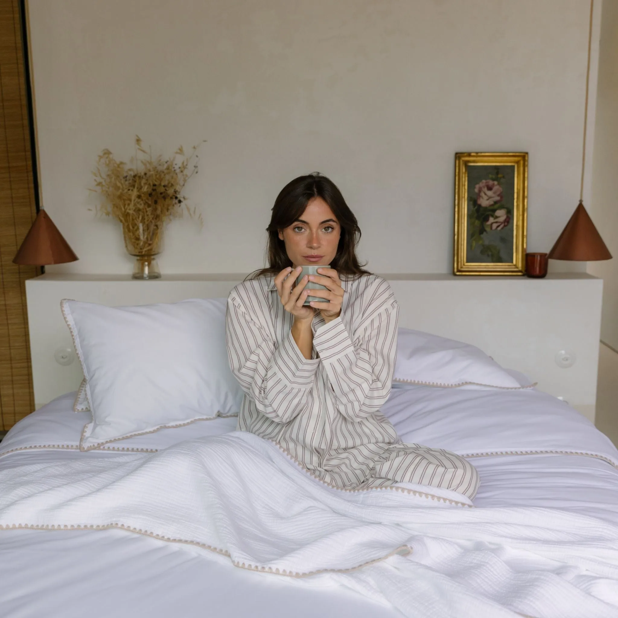 Percale Bed Linen Set - Blue, Cotton