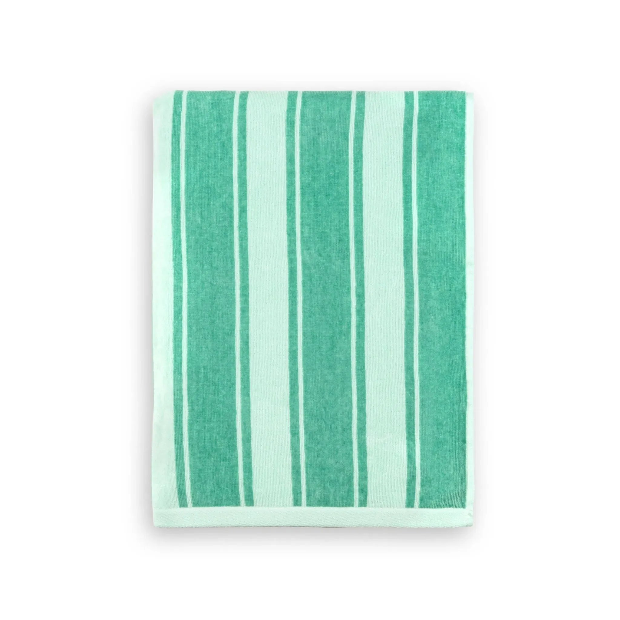 Striped Beach Towel - Green, Cotton