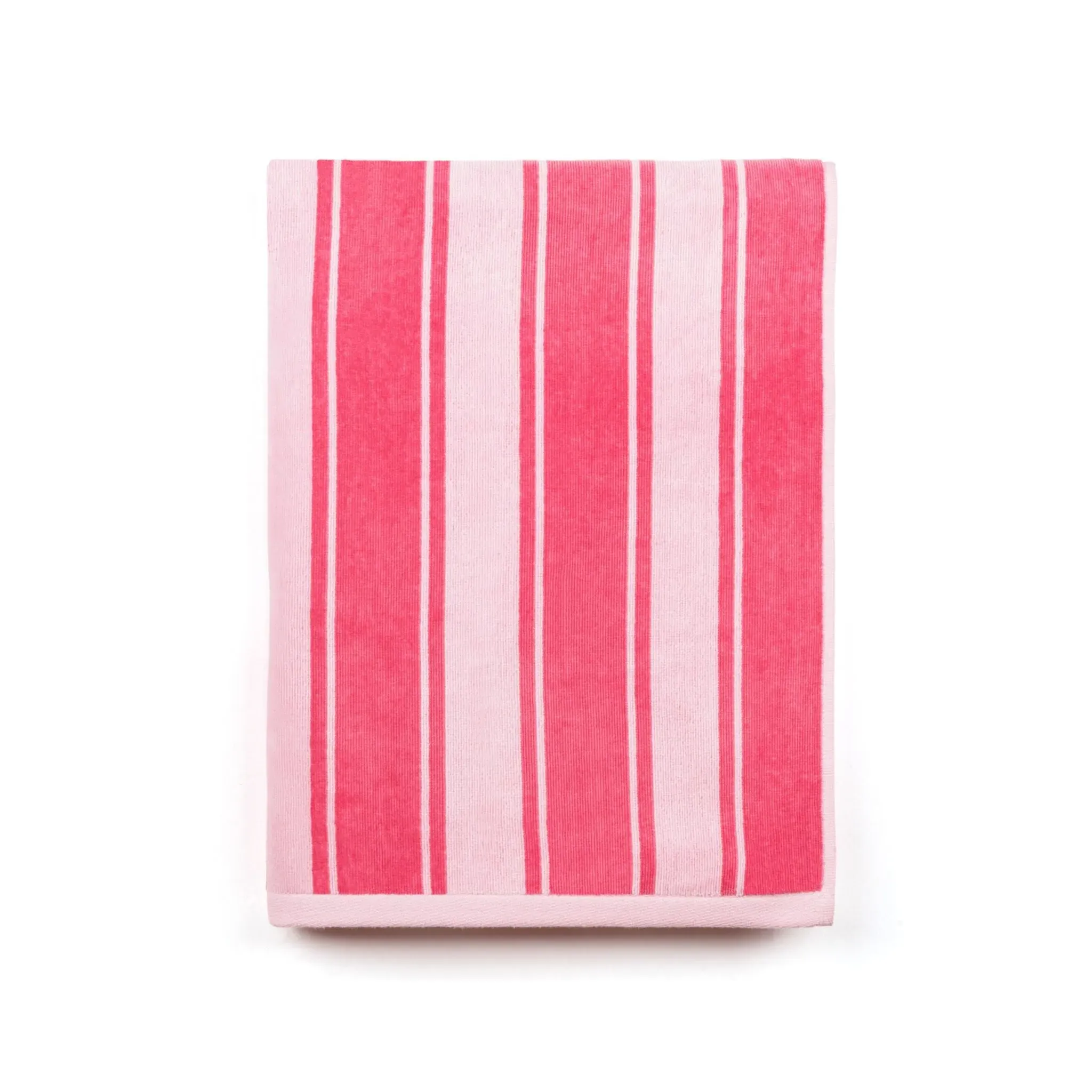 Striped Beach Towel - Pink, Cotton
