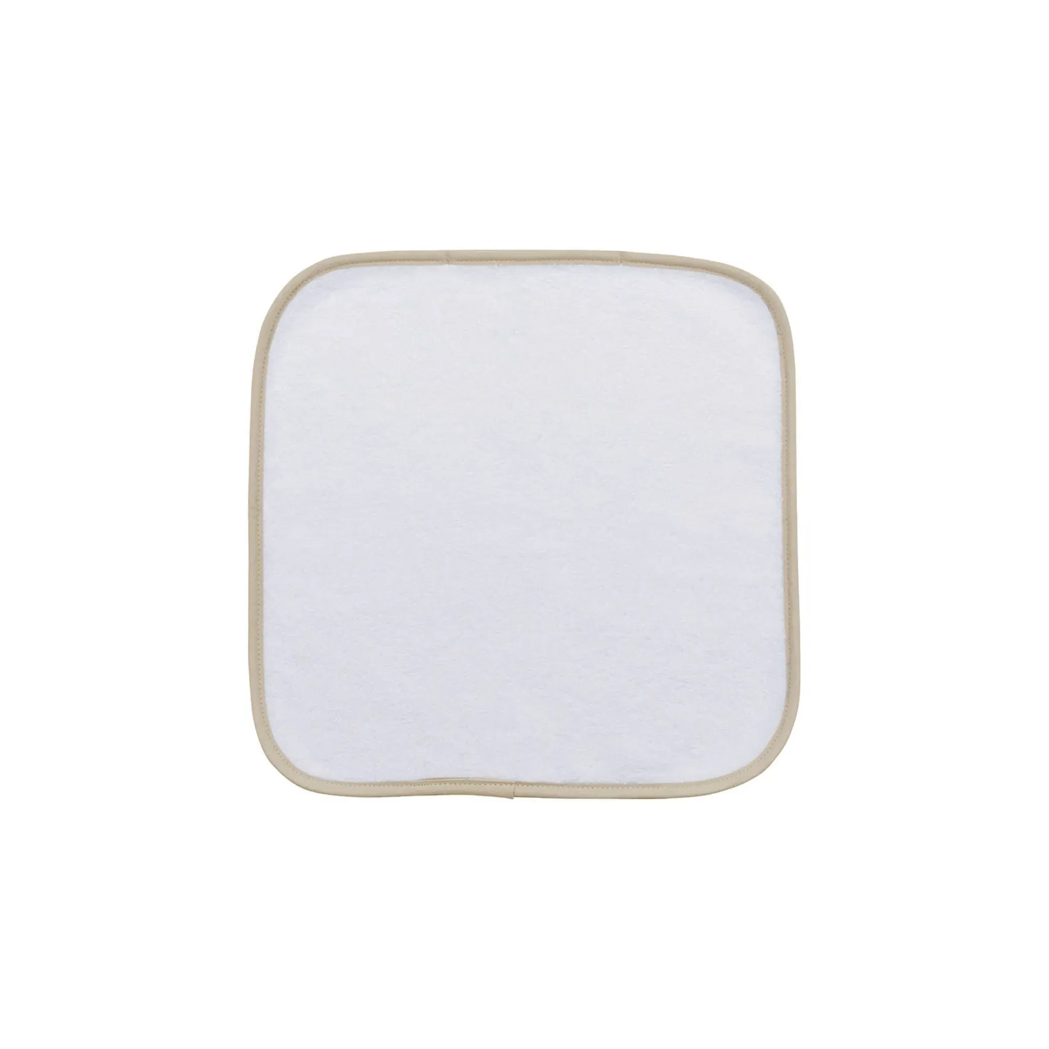 Terry Towel Set with Piped Edges - Beige, Cotton