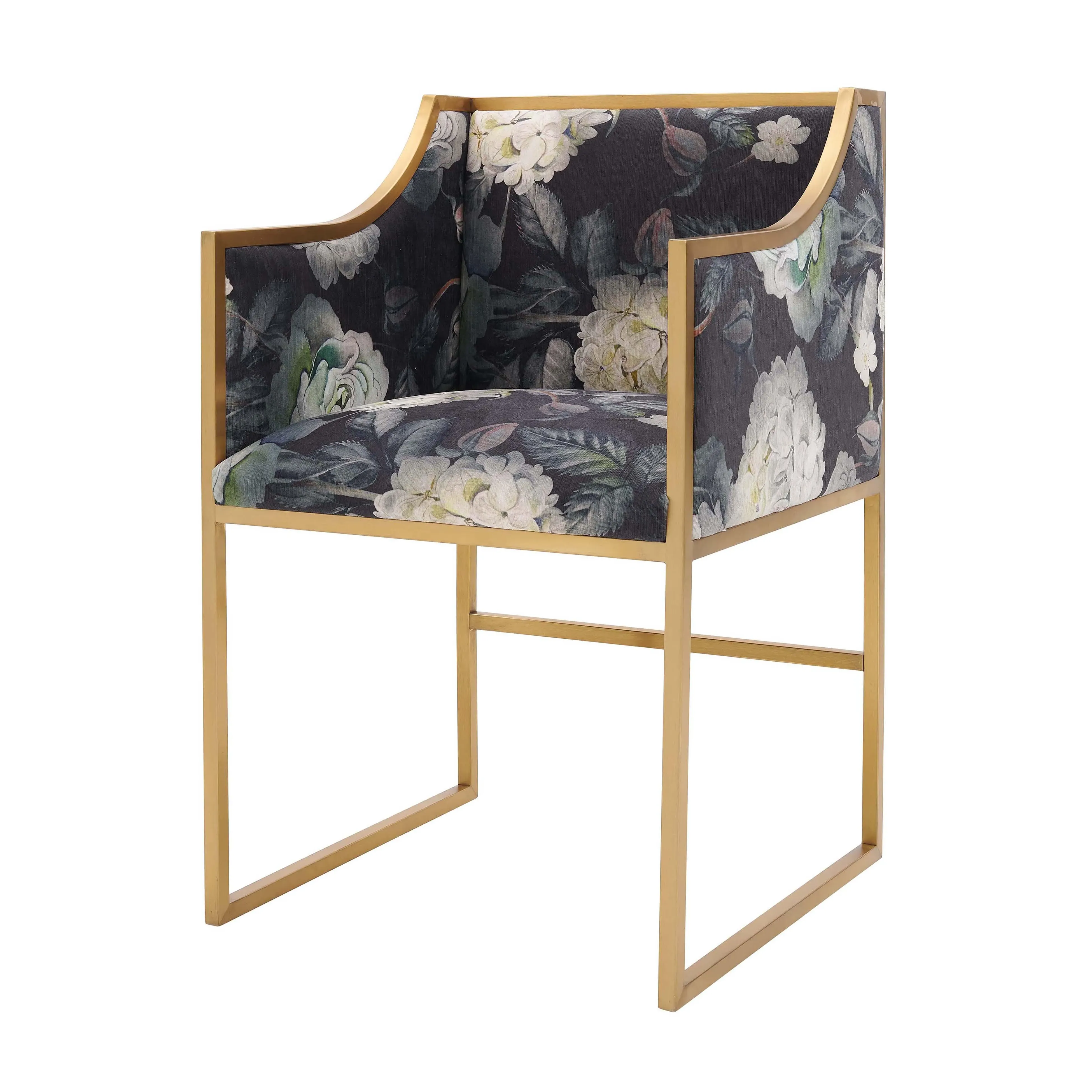 Atara Dining Chair - Velvet, Gold Steel product