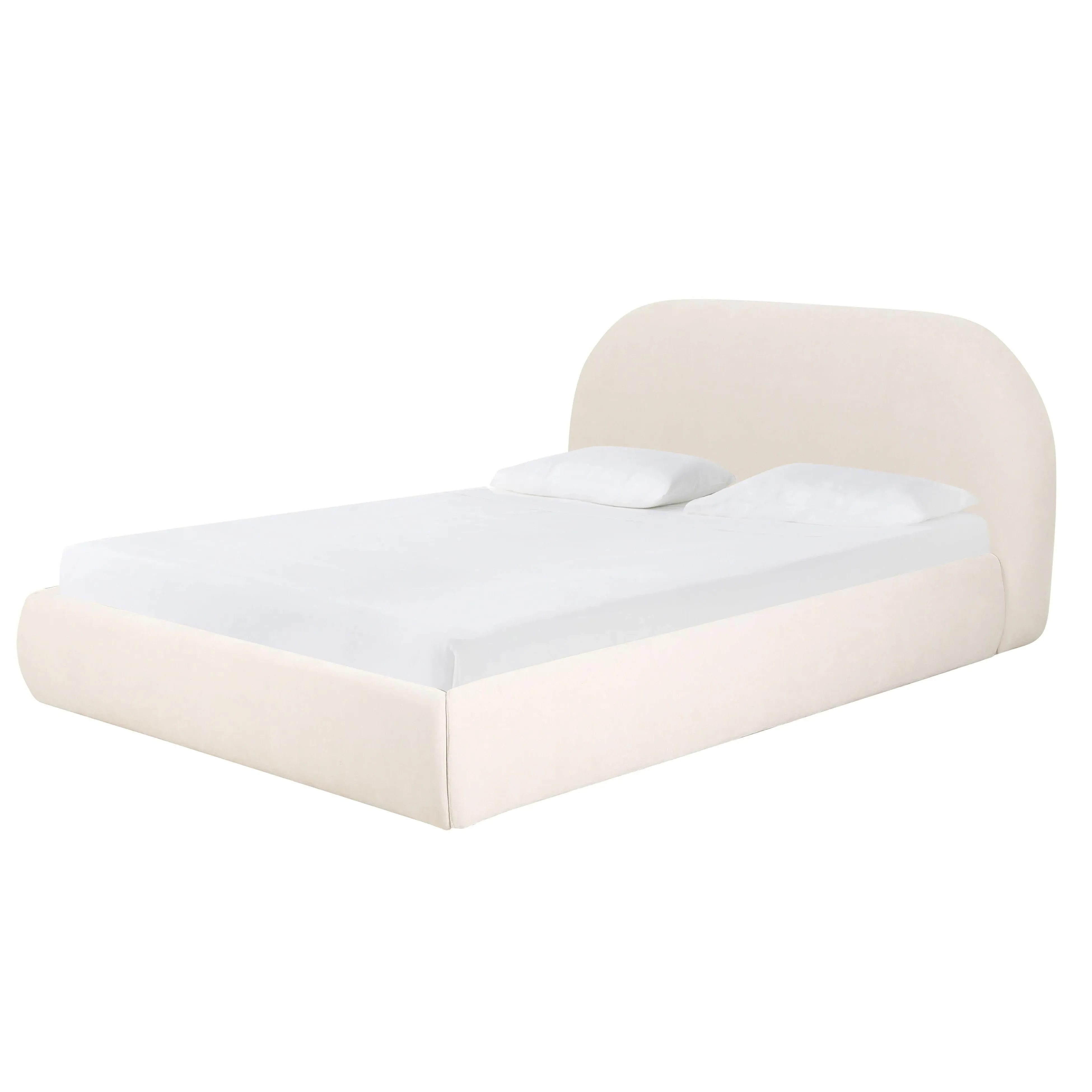 Bara Bed Frame - Cream, Textured Velvet product