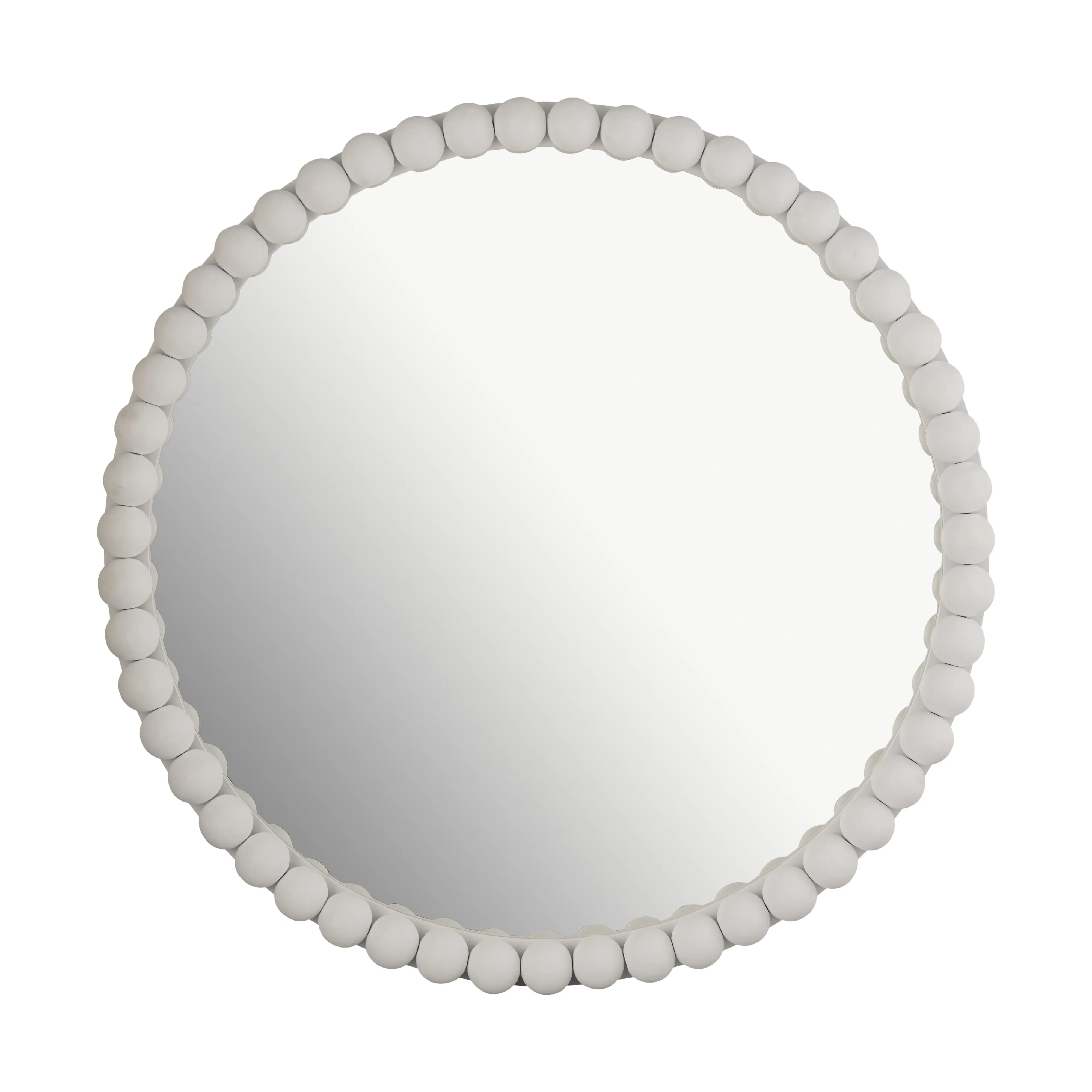 Baria Round Wall Mirror - Wood product