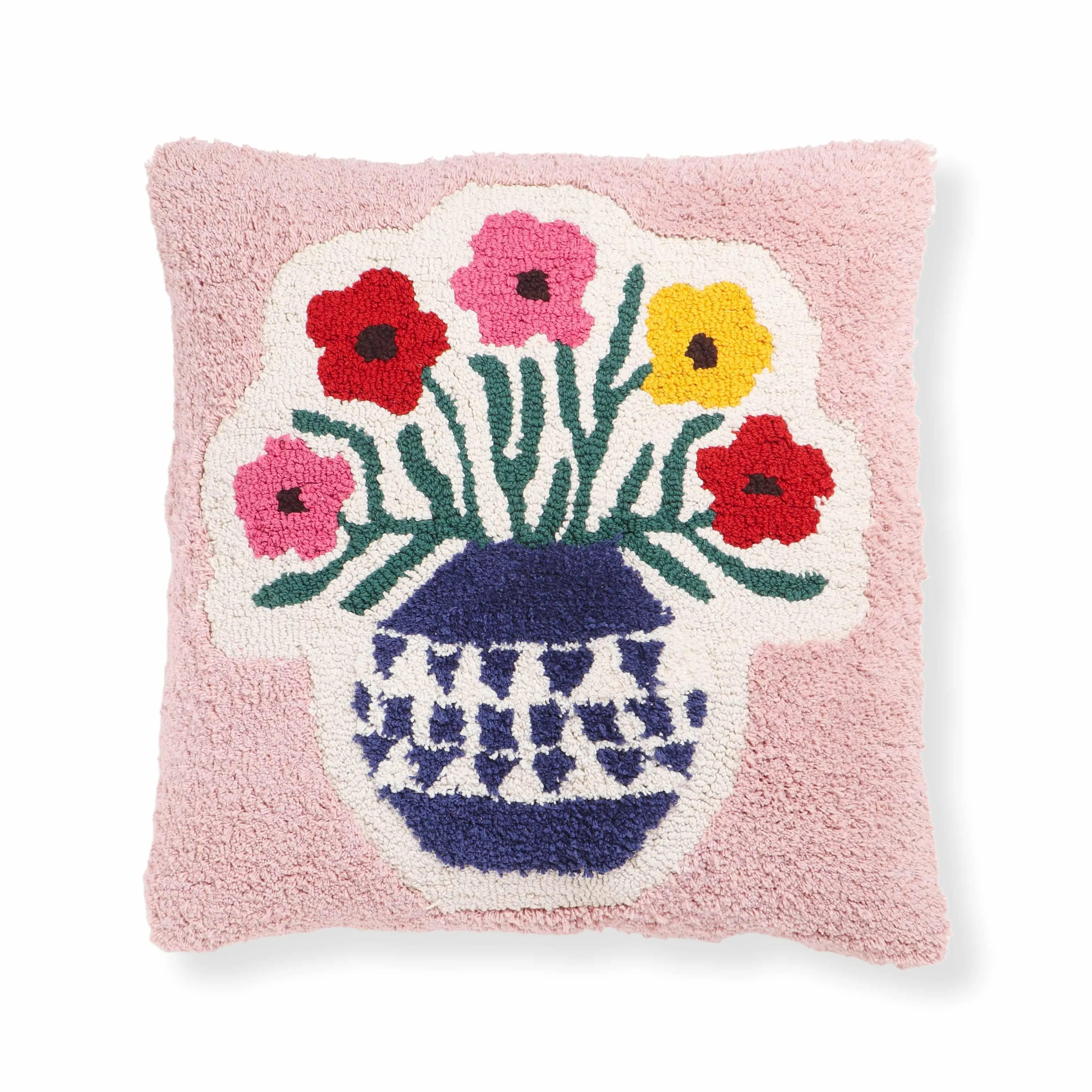 Blossom Square Throw Pillow Cover - Tufted Cotton product