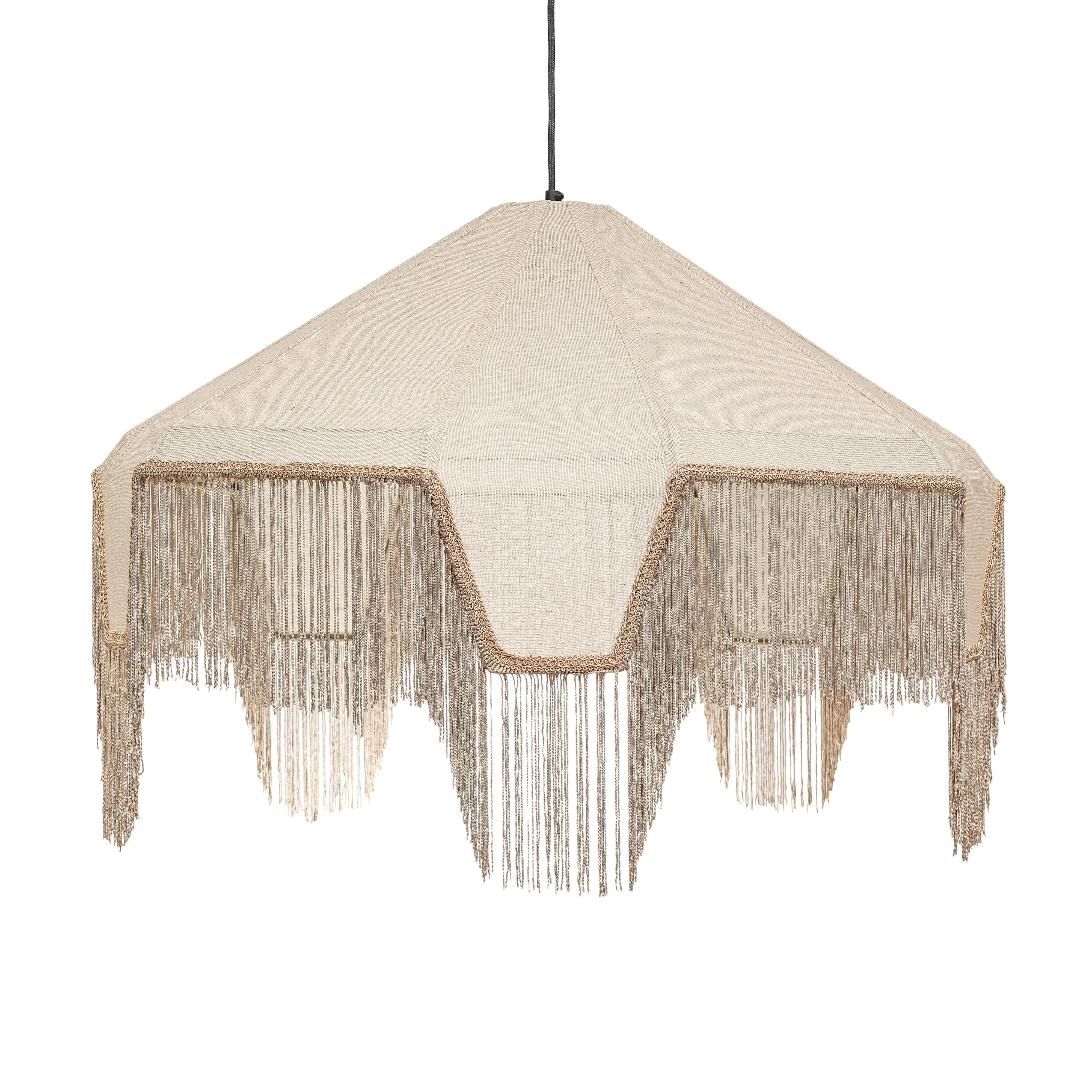 Buchanan Fringed Angled Pendant Light - Fabric product