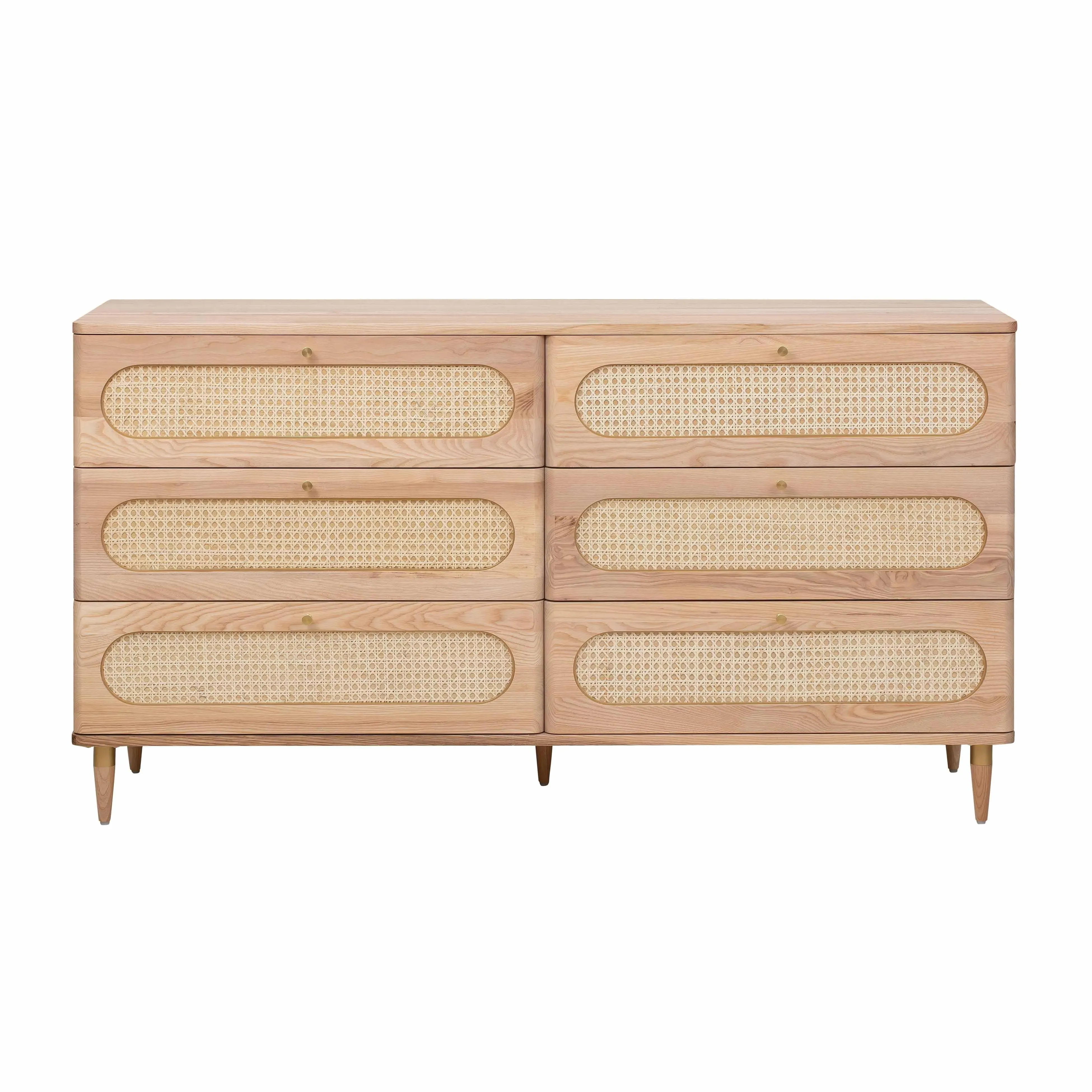 Carmen 6-Drawer Dresser - Natural Ash, Cane product