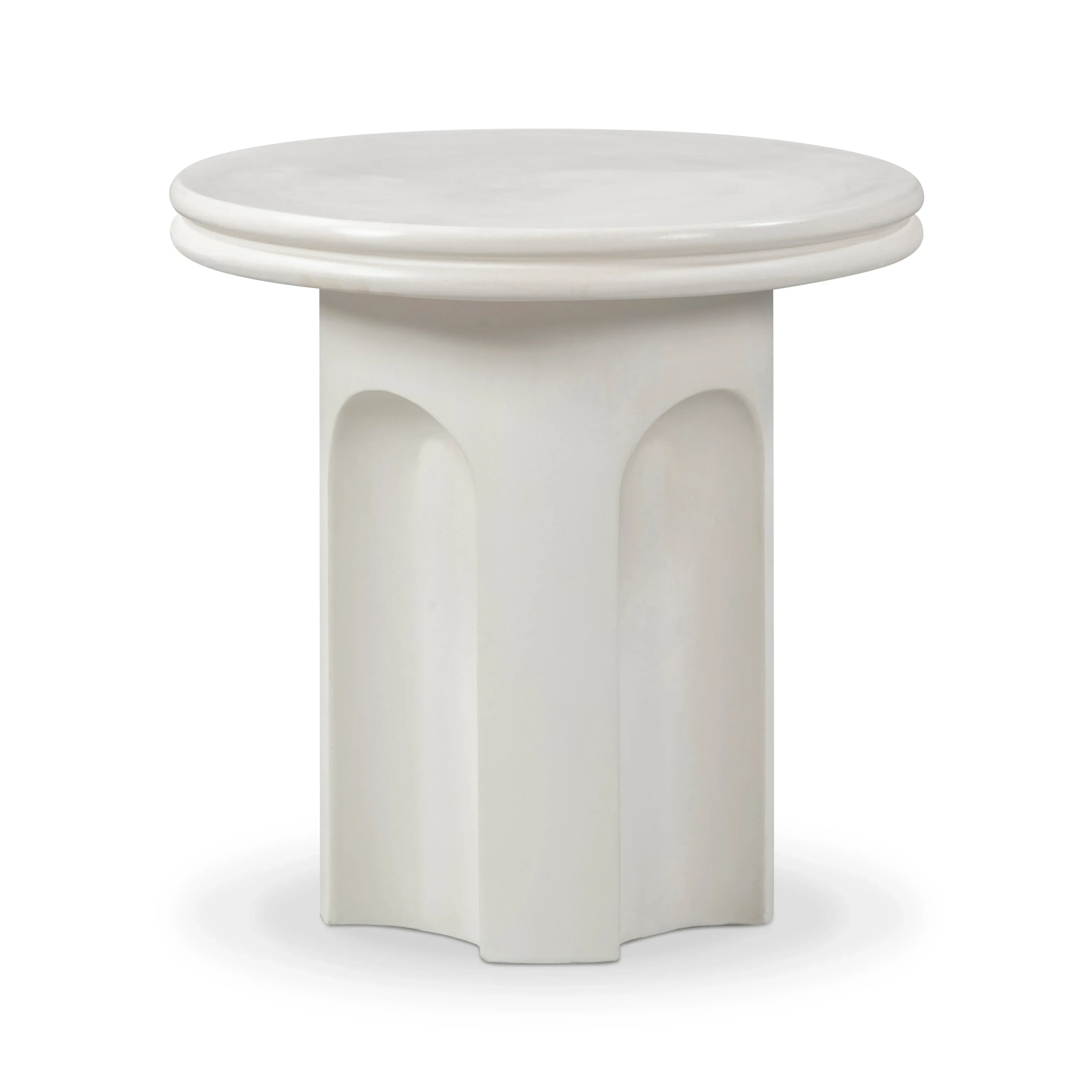 Cassandra Indoor/Outdoor Side Table - Ivory, Concrete product