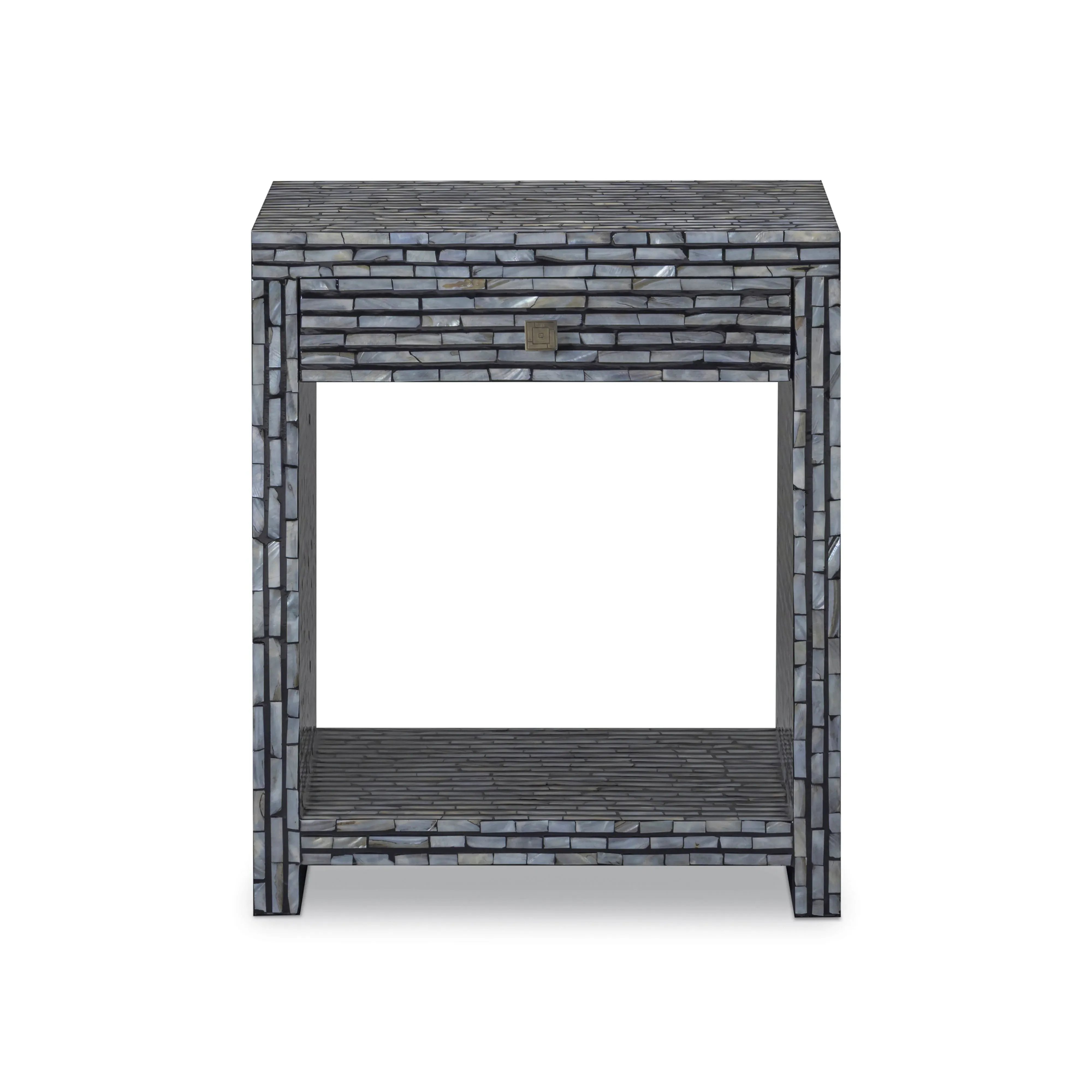 Cassis 1-Drawer Nightstand - Black, Mother of Pearl product