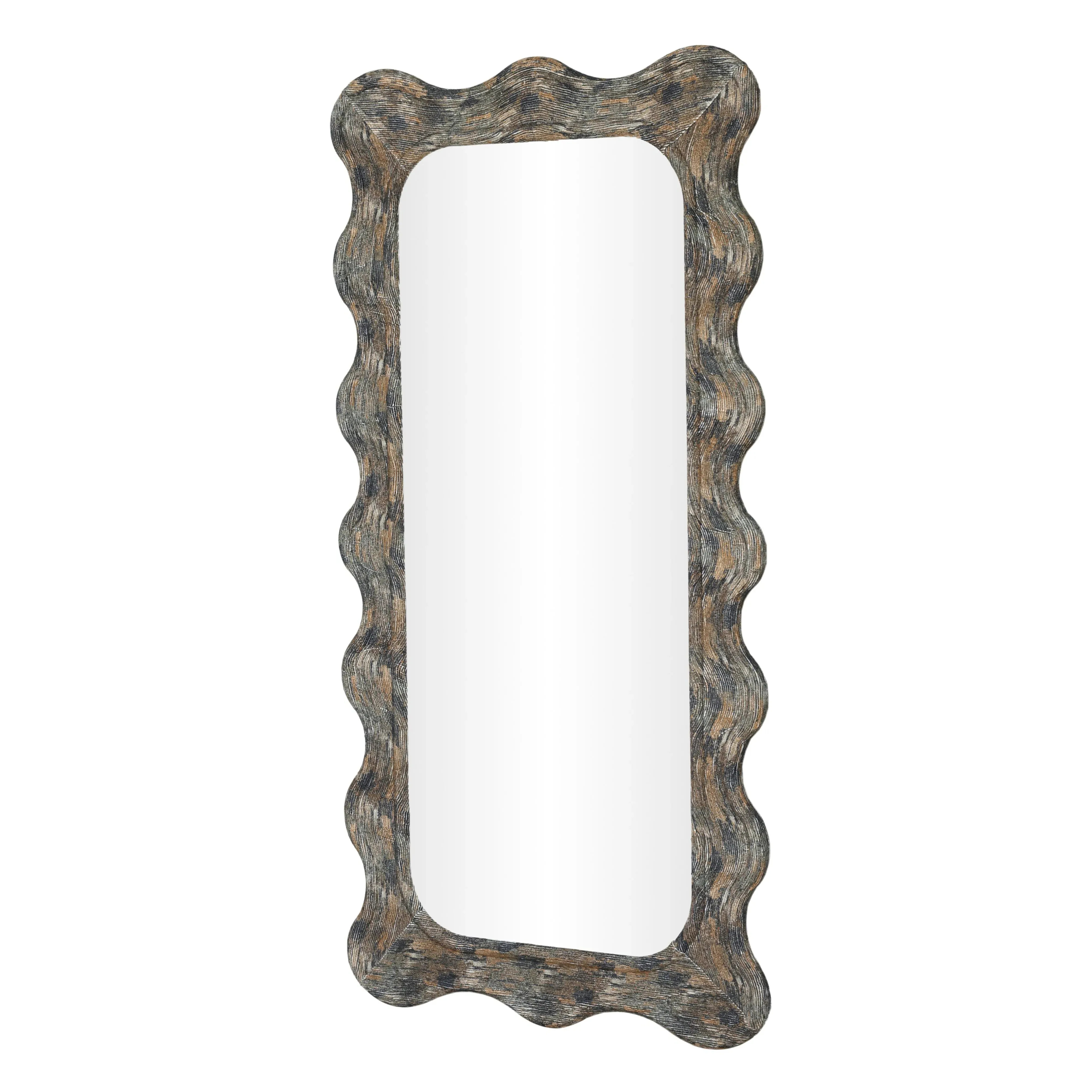 Charlene Squiggle Wall Mirror - Wood product
