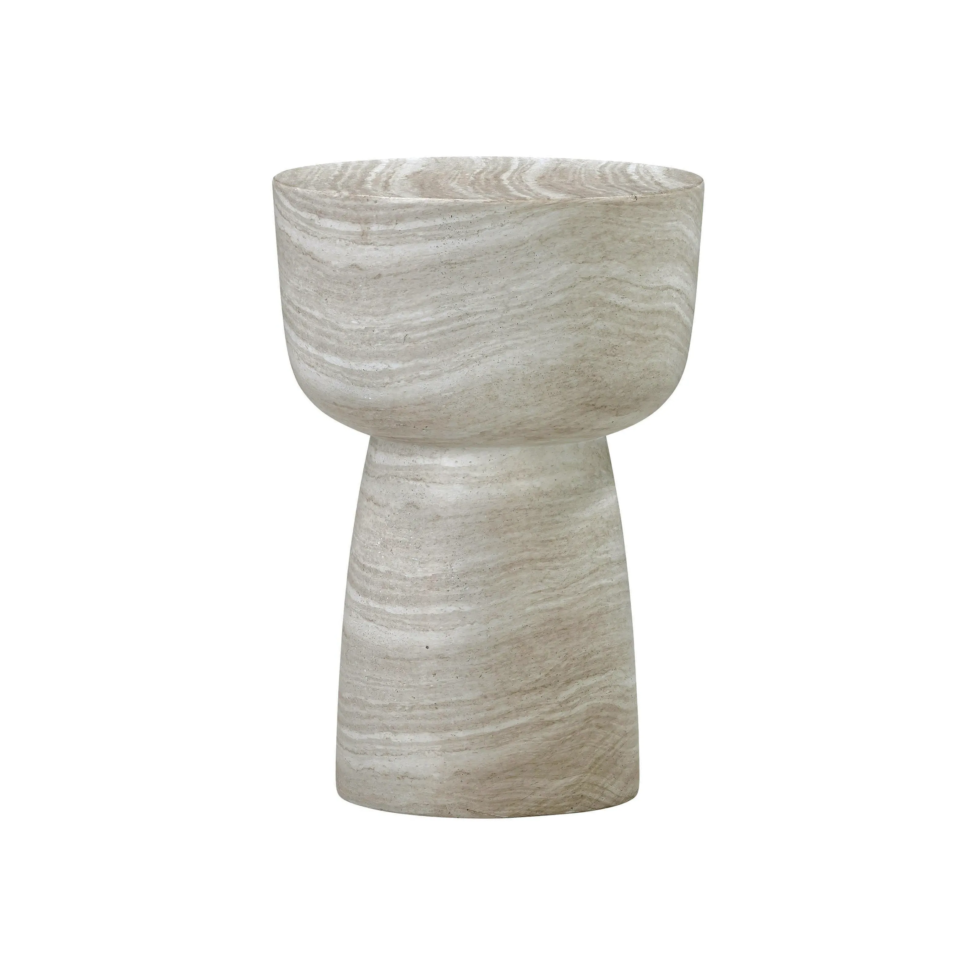 Charra Indoor/Outdoor Side Table - Faux Marble by Tov Furniture