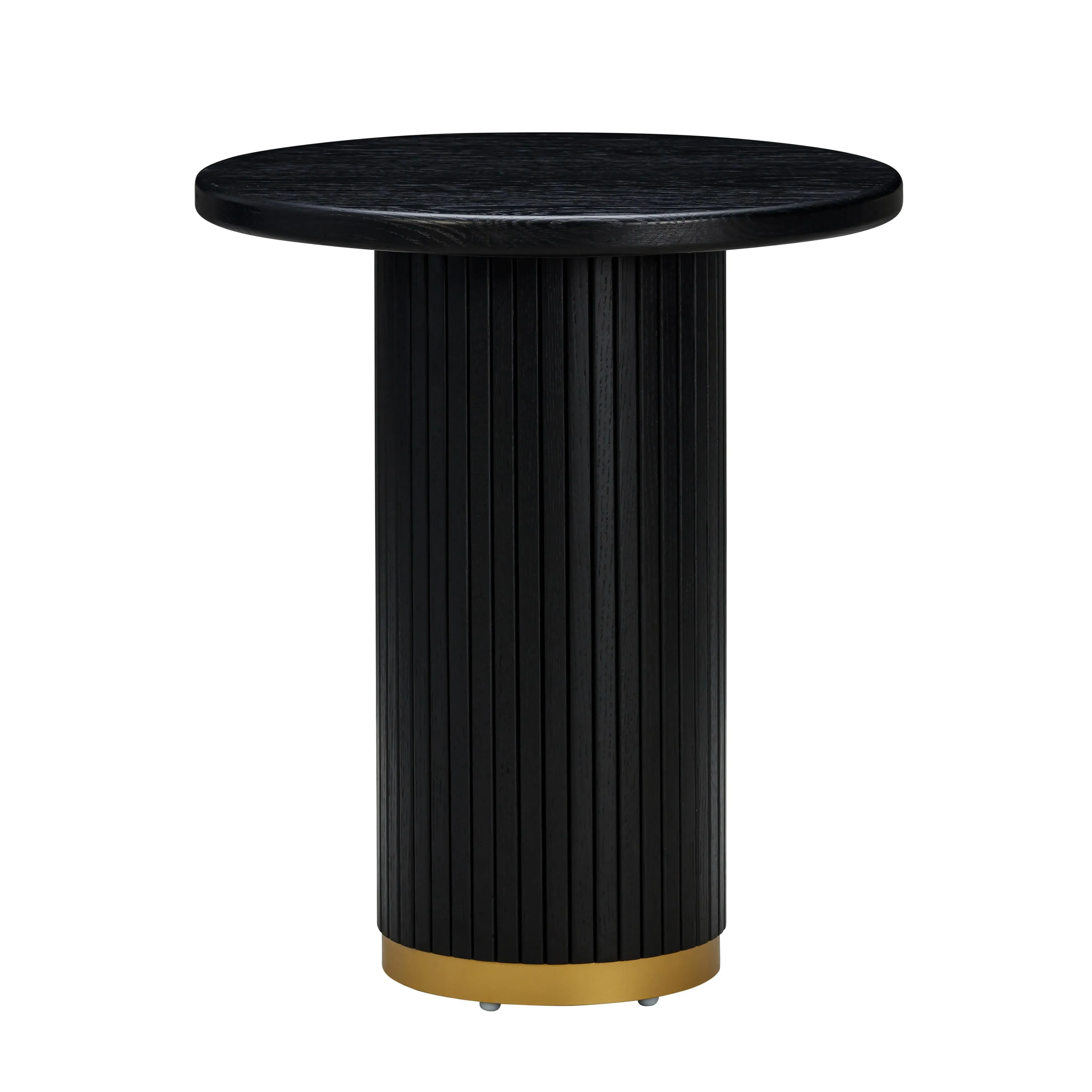 Chelsea Oak Wood Entry Table - Brass Base product