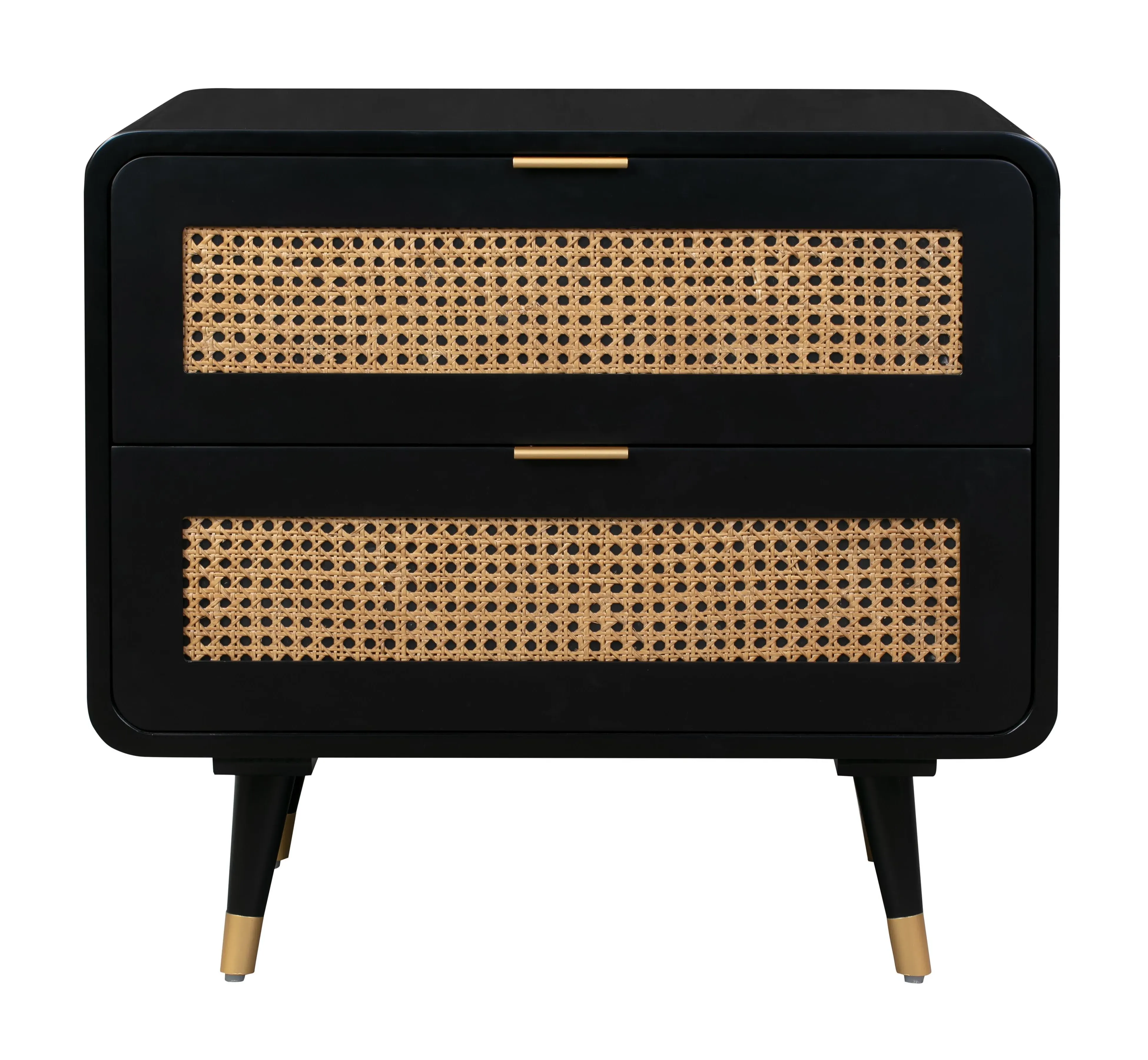 Christine 2-Drawer Nightstand - Black, Acacia product