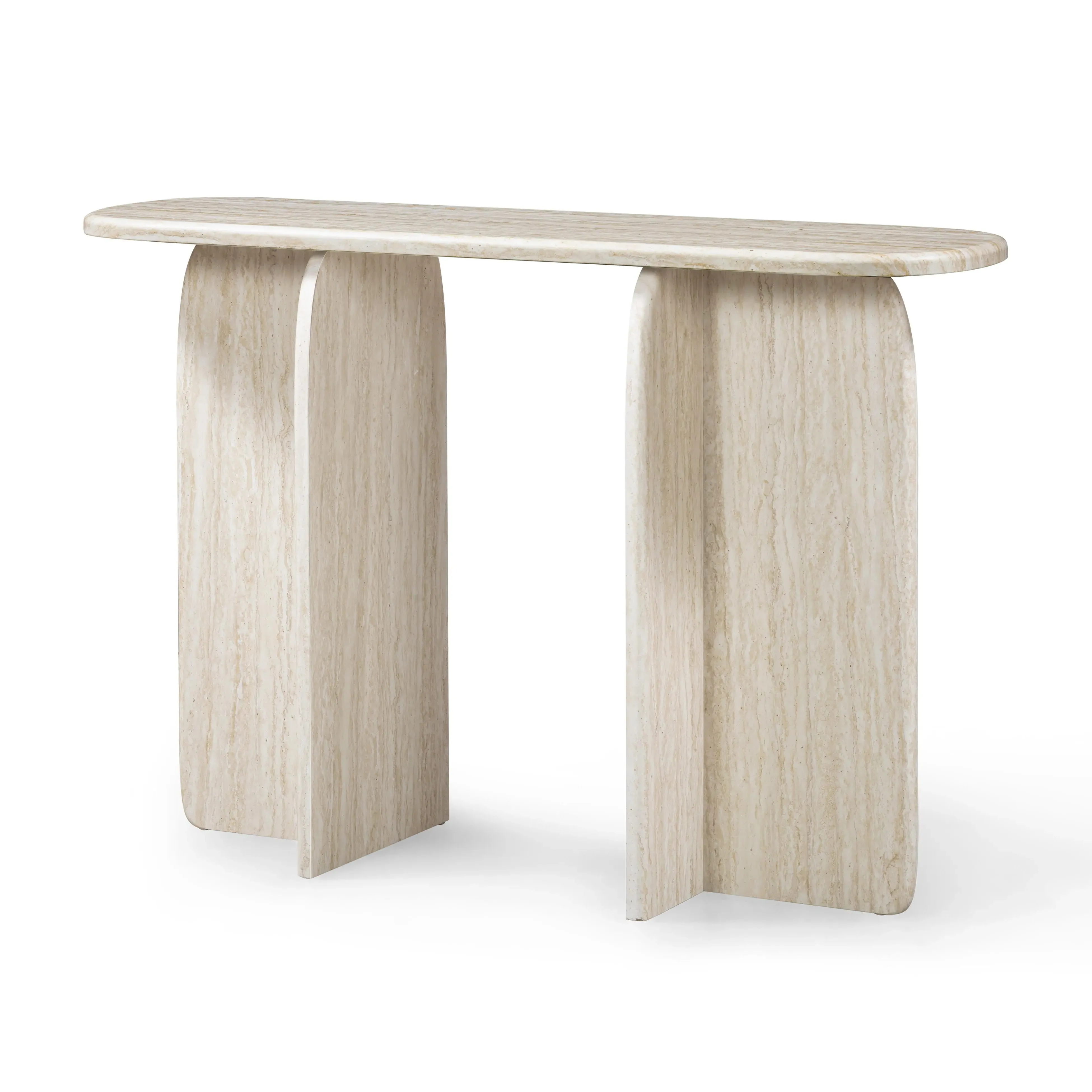 Clementine Console Table - Faux Travertine product