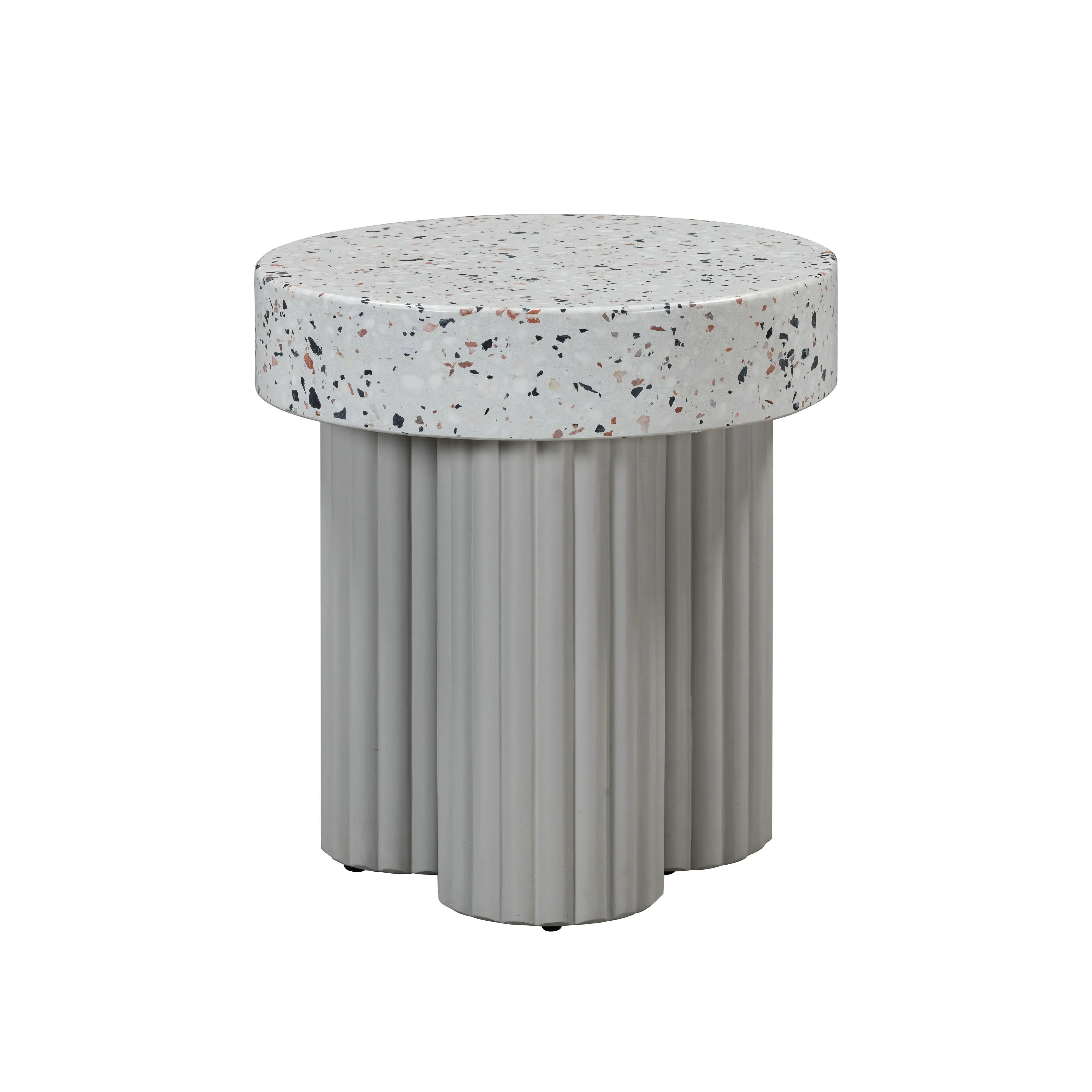 Clover Faux Terrazzo Round Side Table - Indoor/Outdoor product