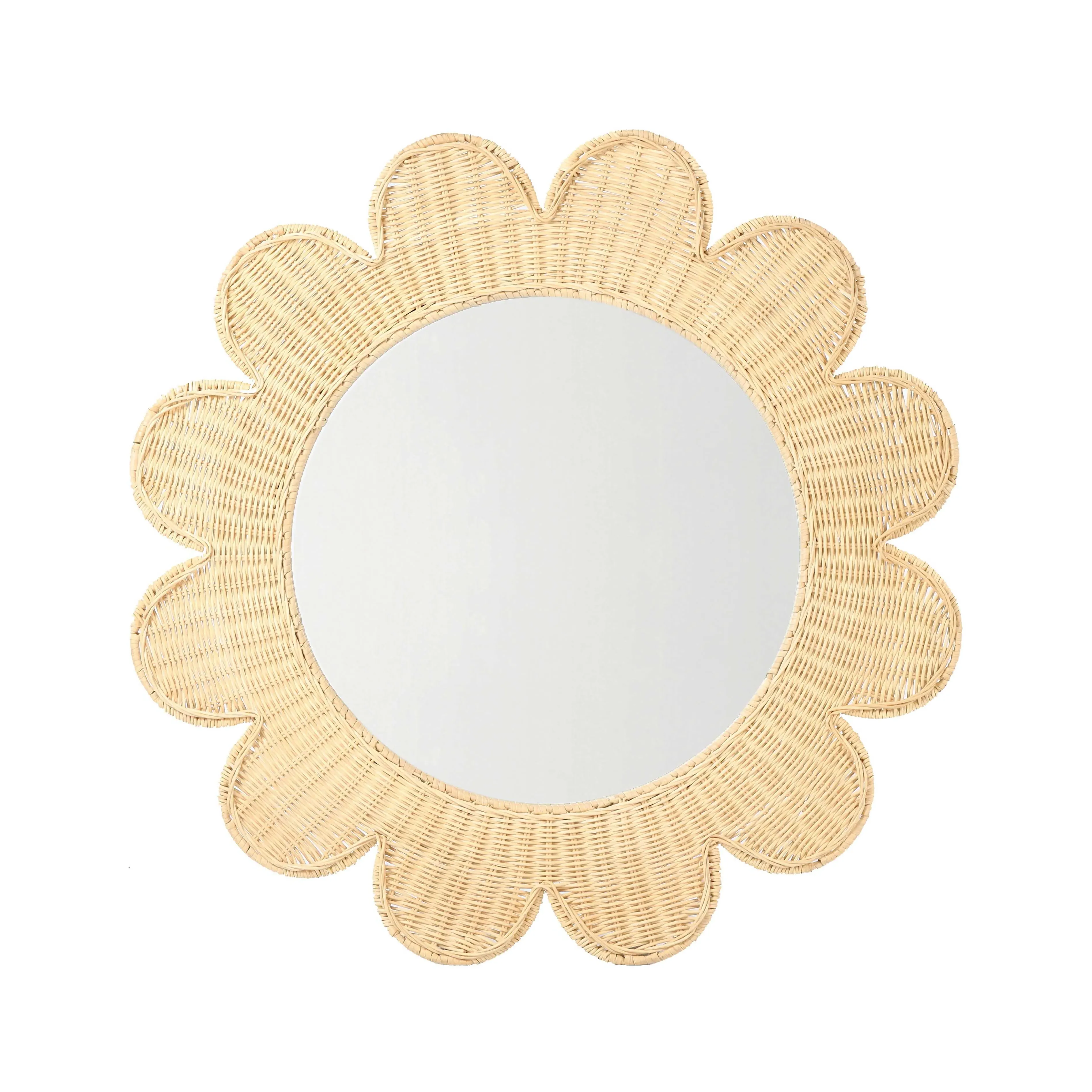 Coralie Round Wall Mirror - Rattan product
