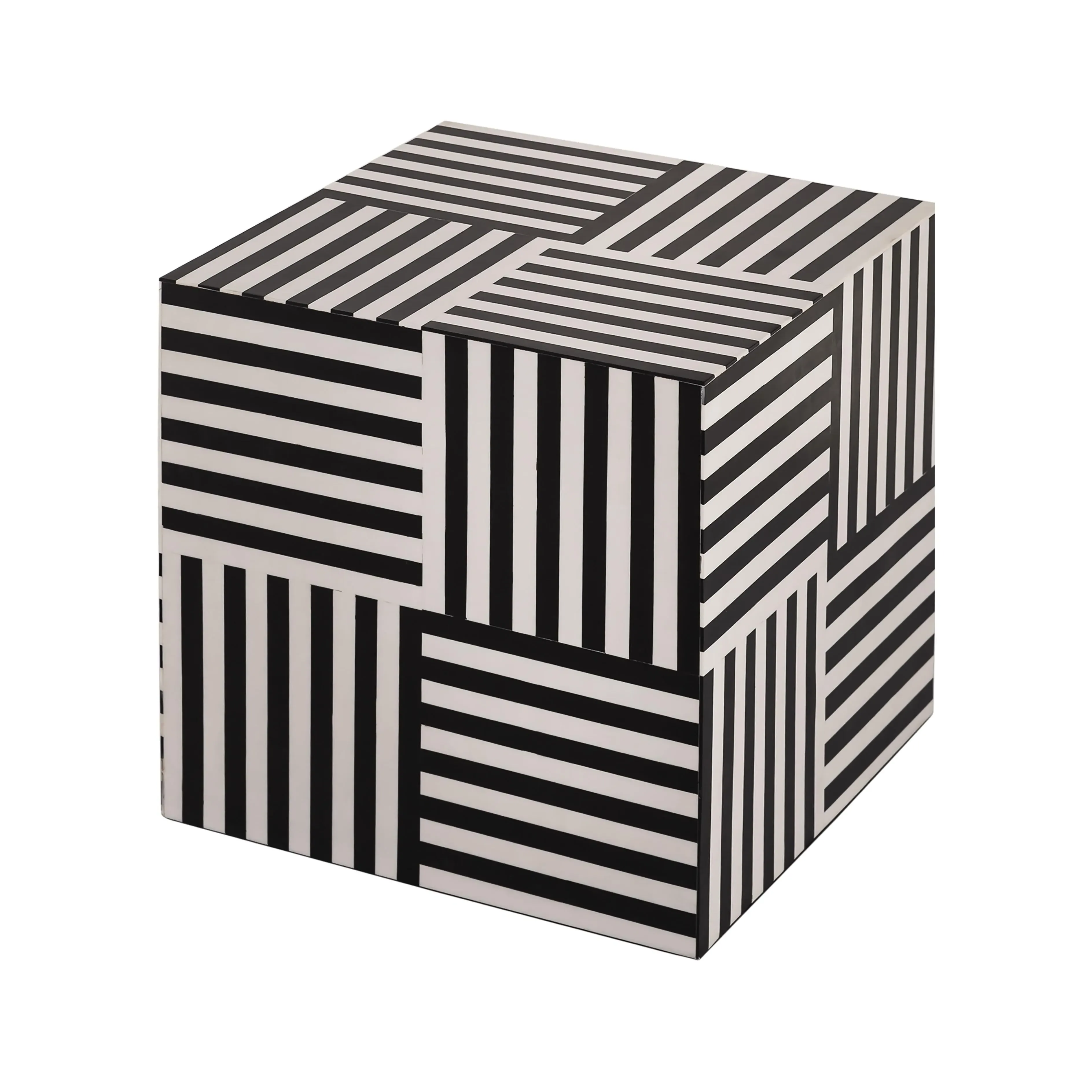 Cube Side Table - Black, White product