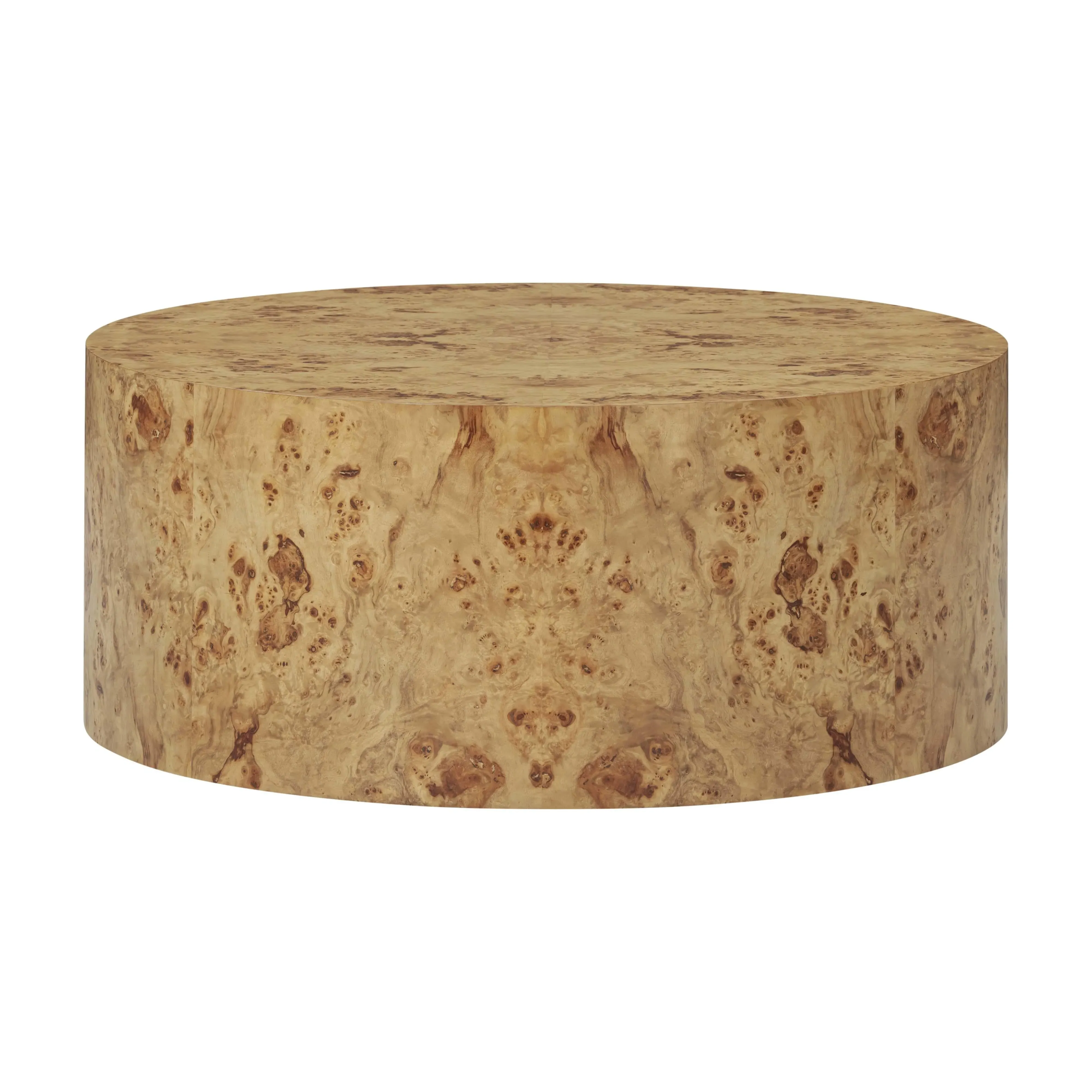 Fig Round Drum Coffee Table - Natural Burl product