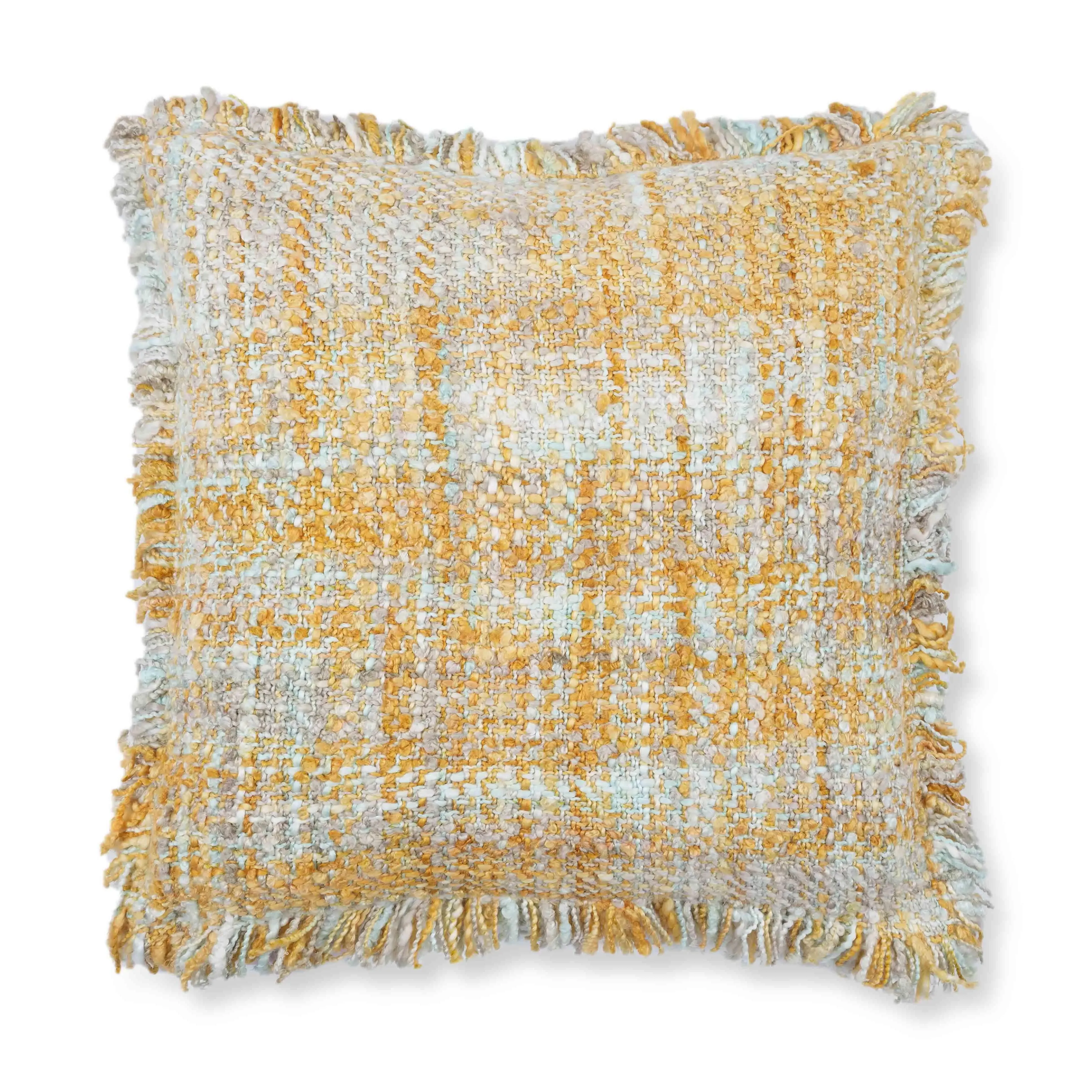 Frazzle Square Throw Pillow Cover - Textured Yarn product