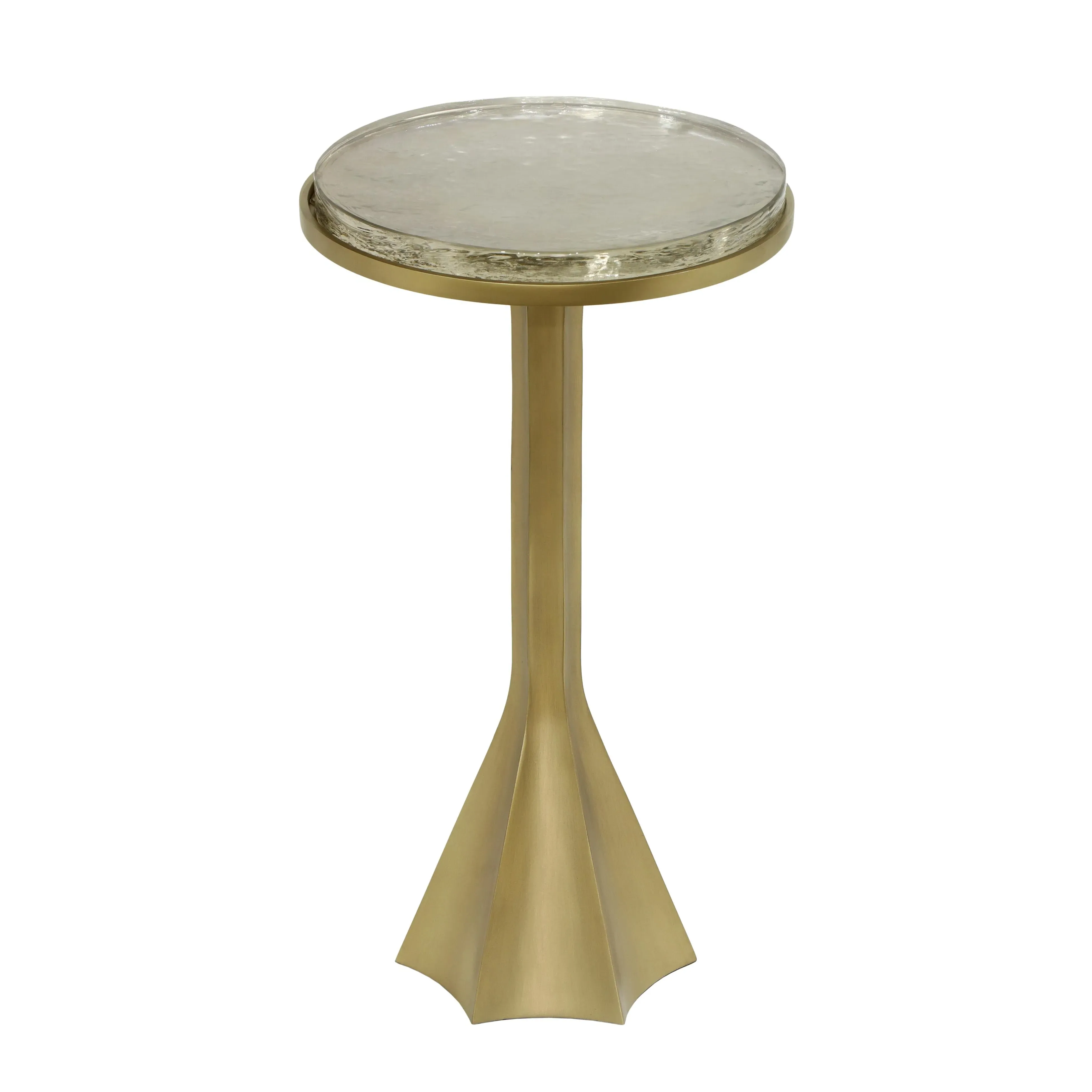 Gabrielle Round Side Table - Brass, Glass product