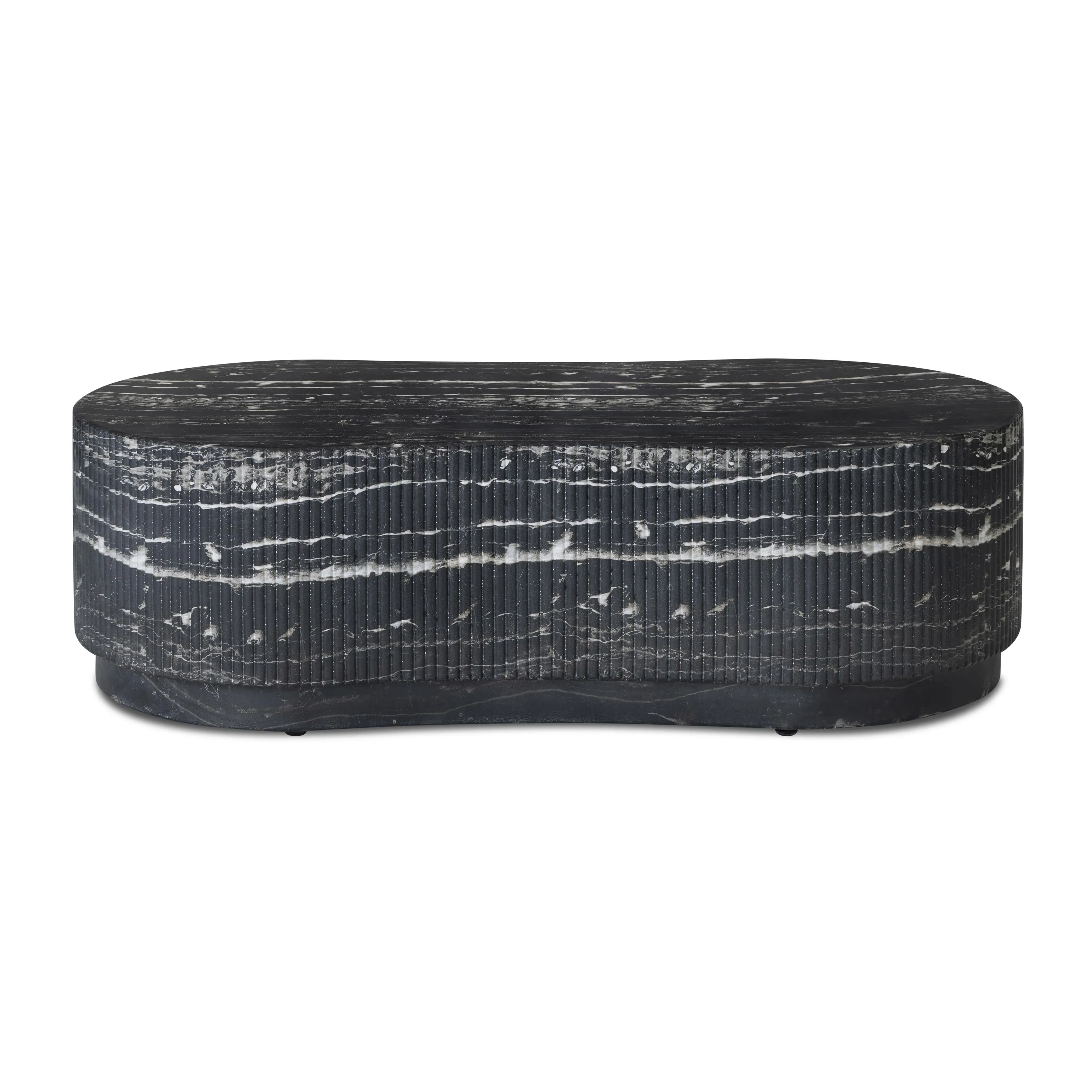 Hades Round Coffee Table - Black, Concrete product