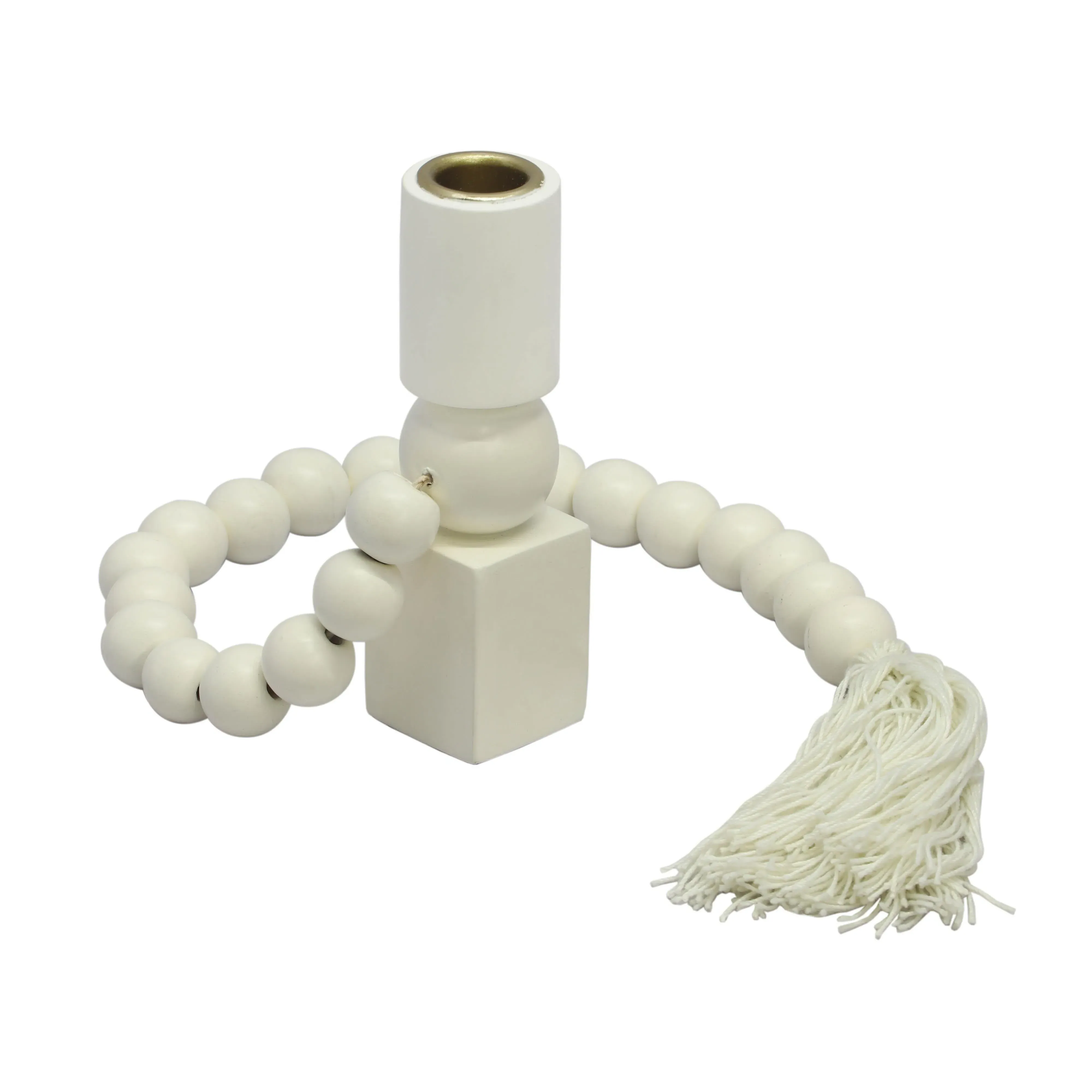 Harrison Totem-Style Wooden Candlestick product