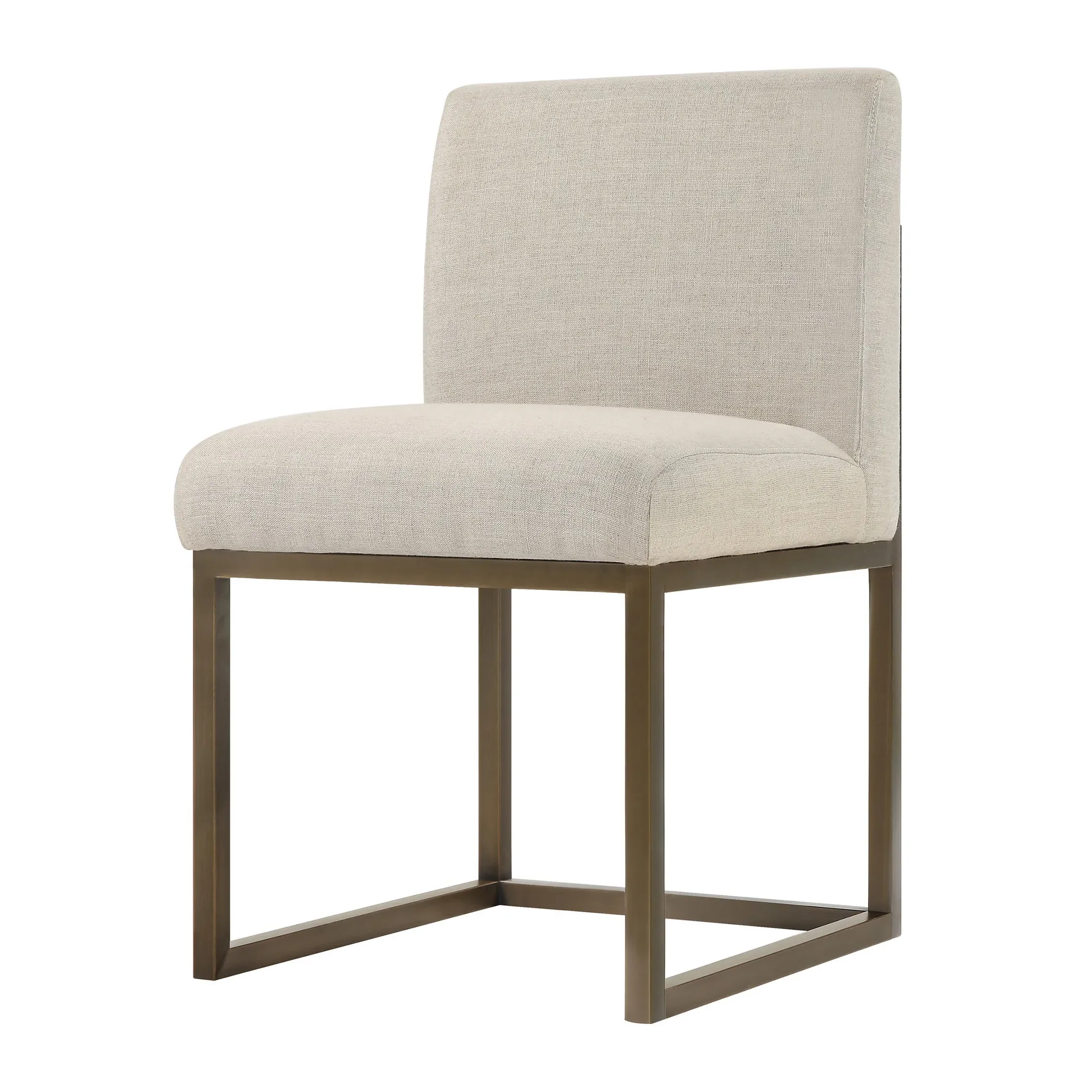 Haute Chair - Beige Linen, Brass product