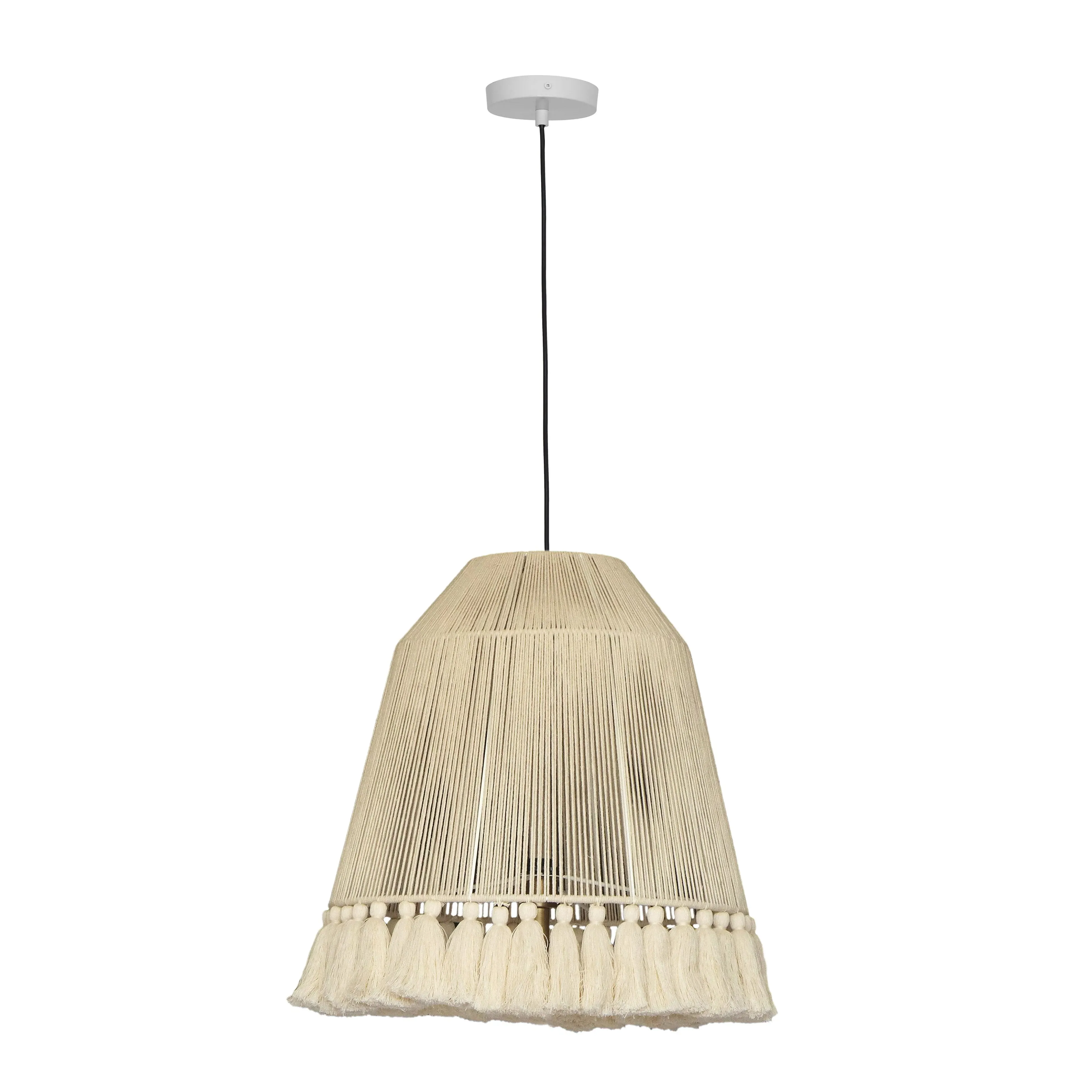 Helen Cotton Tasseled Pendant Lamp - White product