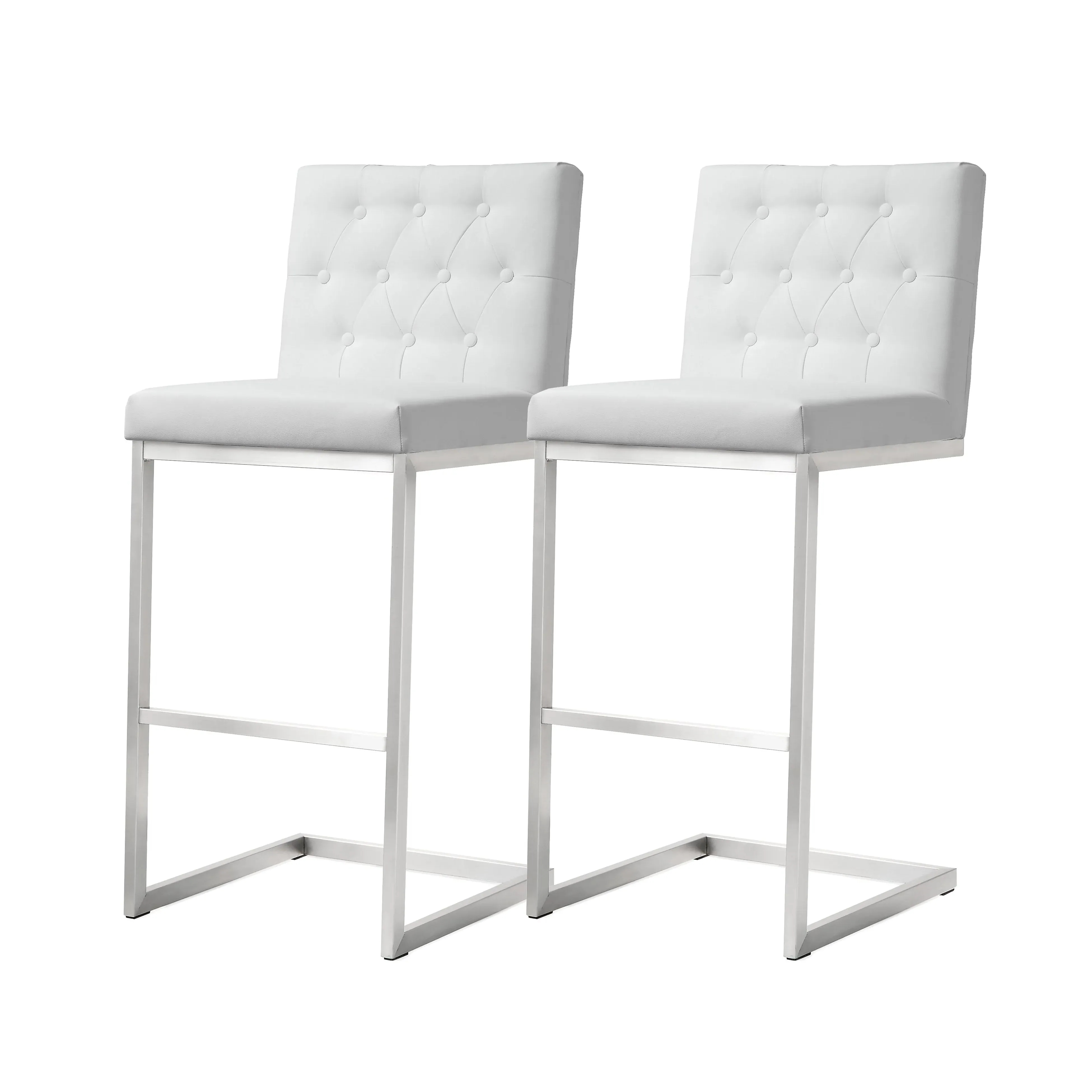 Helsinki Stool Set of 2 - White, Vegan Leather product
