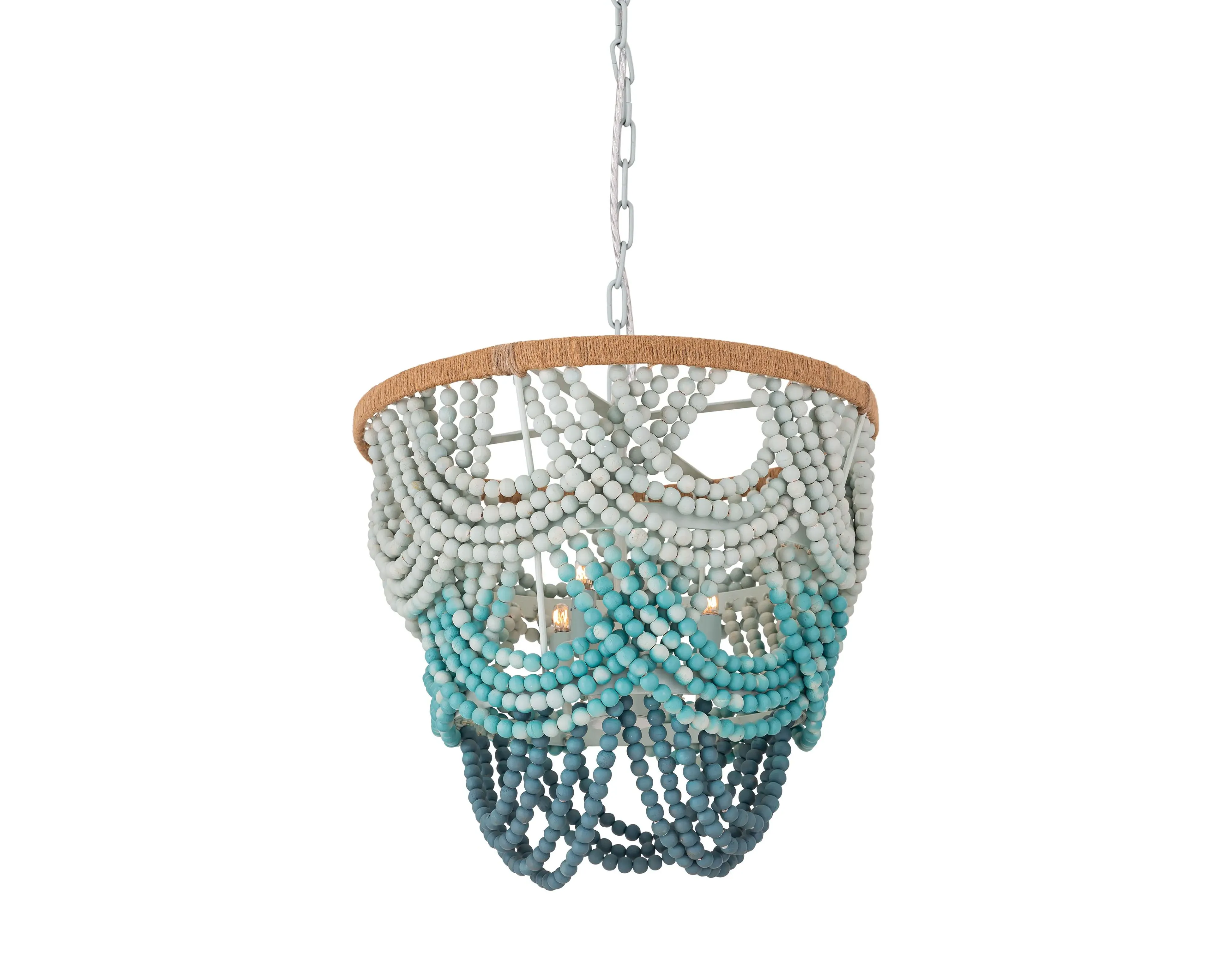 Jade Beaded Chandelier - Iron product
