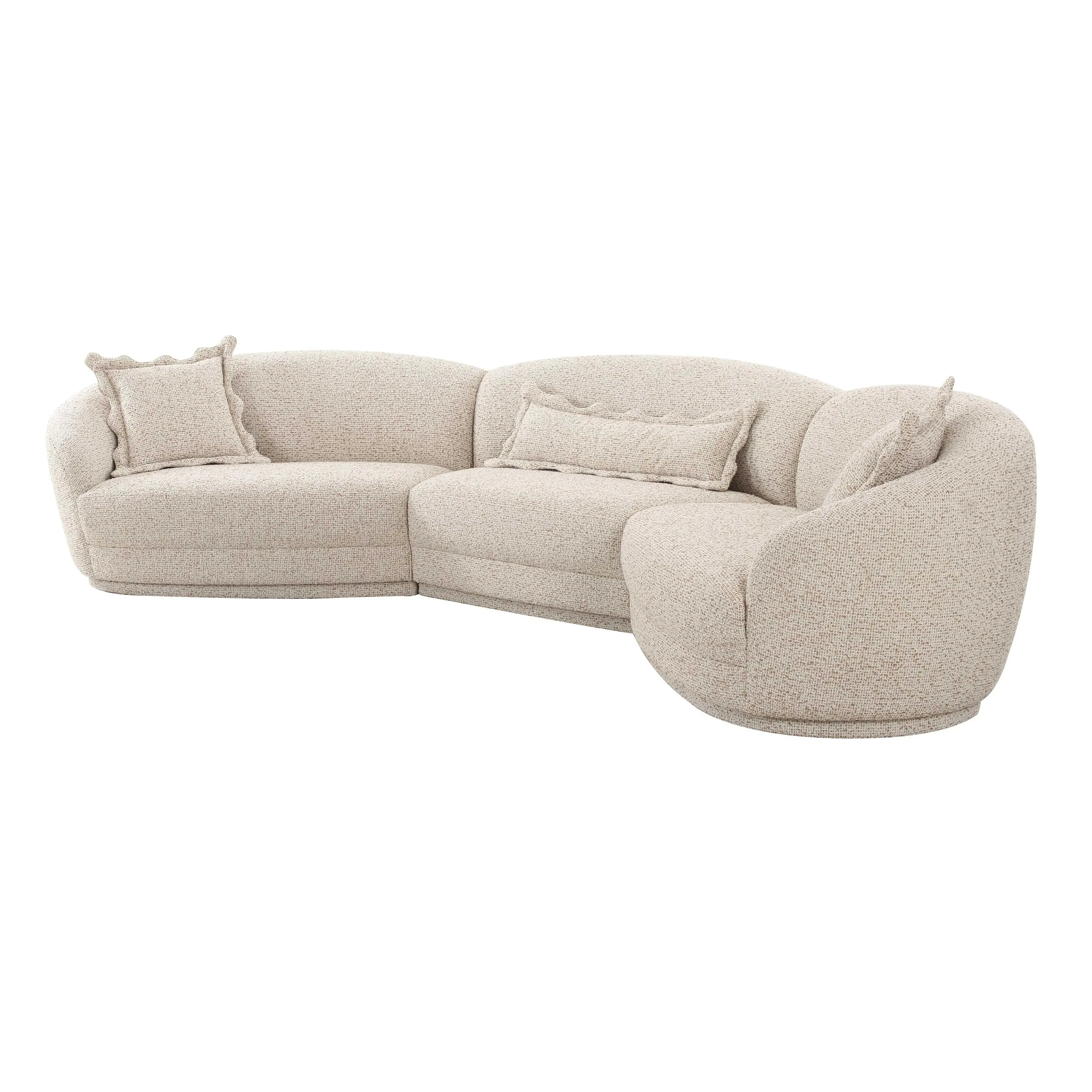 Marion 3-Piece Two-Tone Sectional - Boucle by Tov Furniture