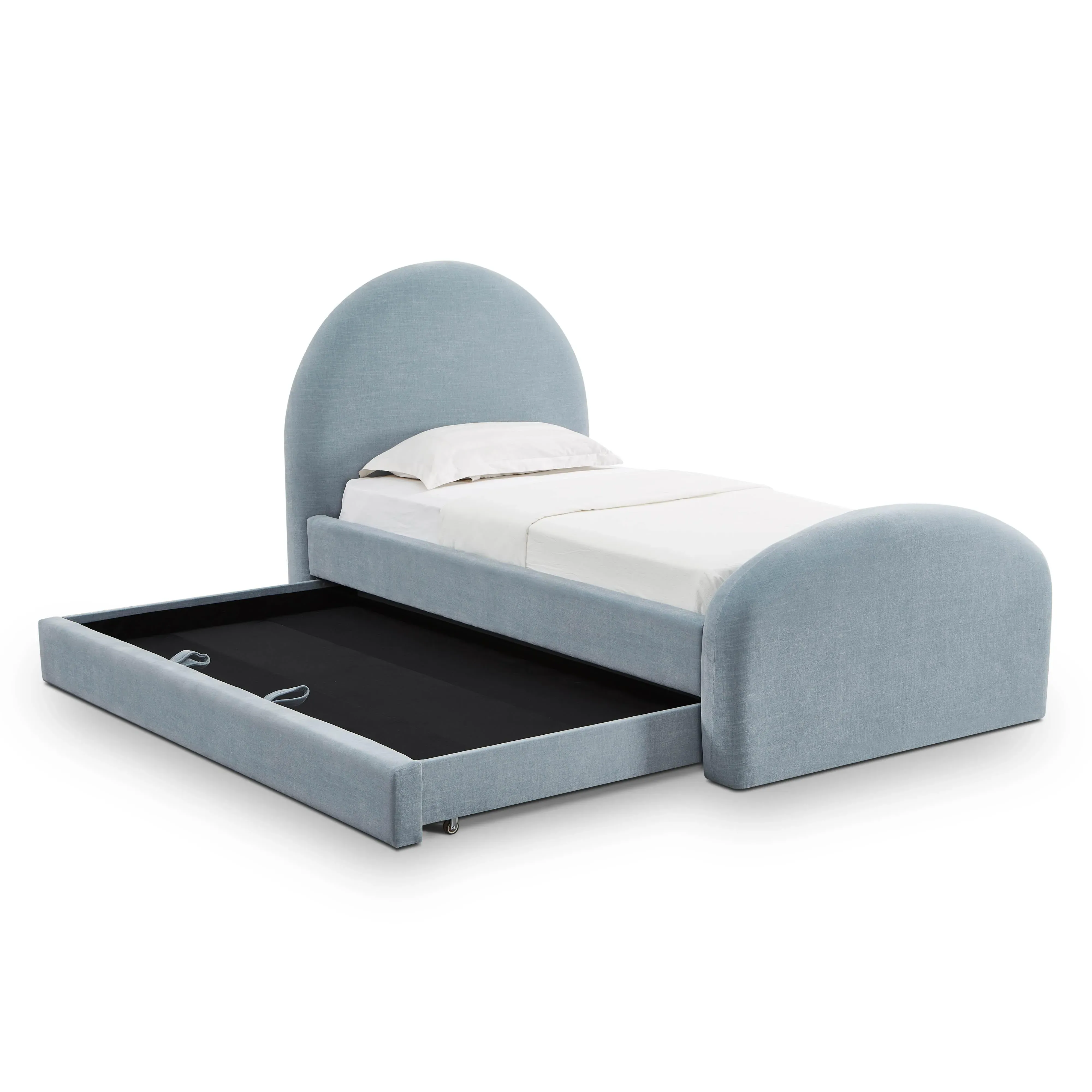 Moon Twin Trundle Bed - Chambray Blue, Chenille product