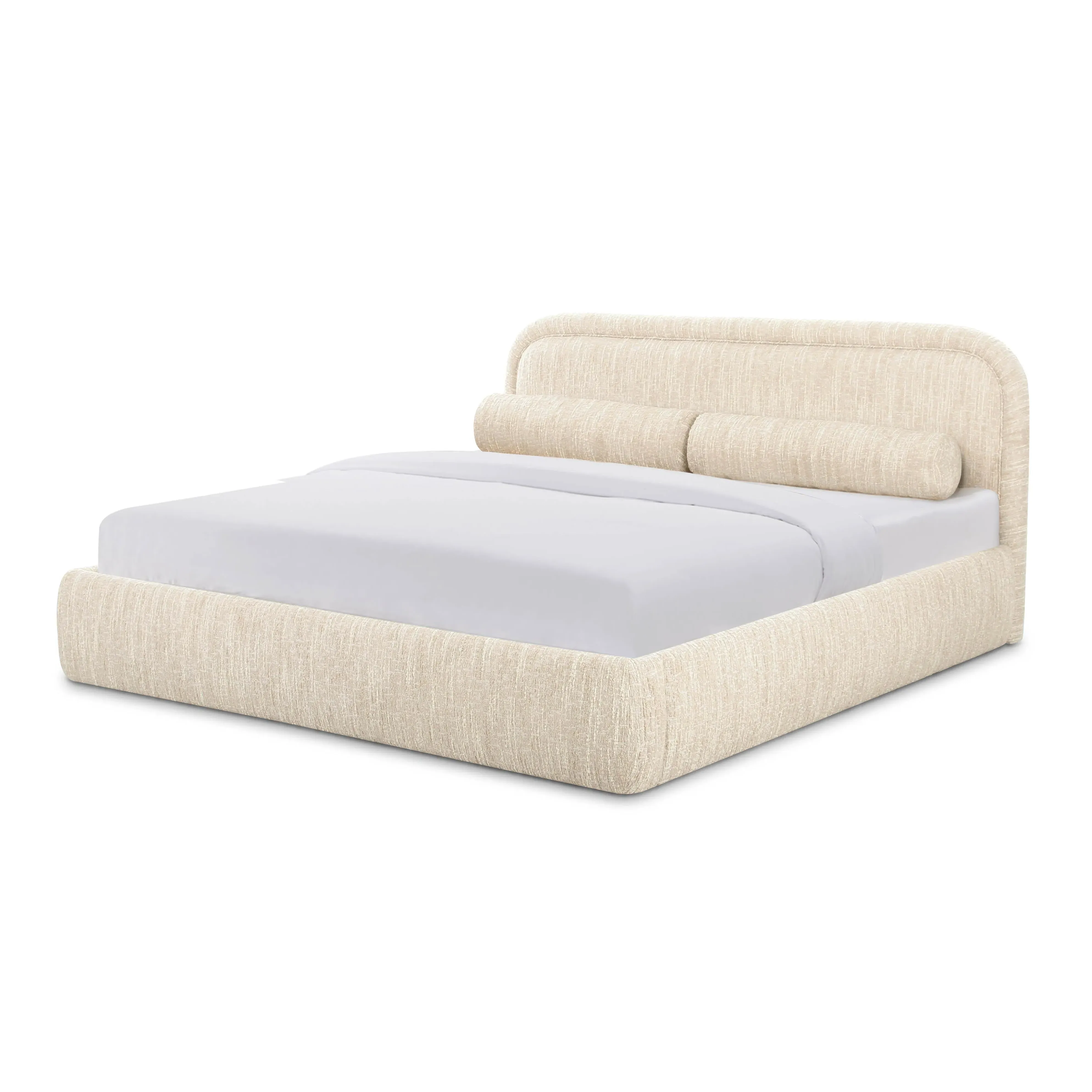 Murielle Queen Size Bed Frame - Taupe, Boucle product