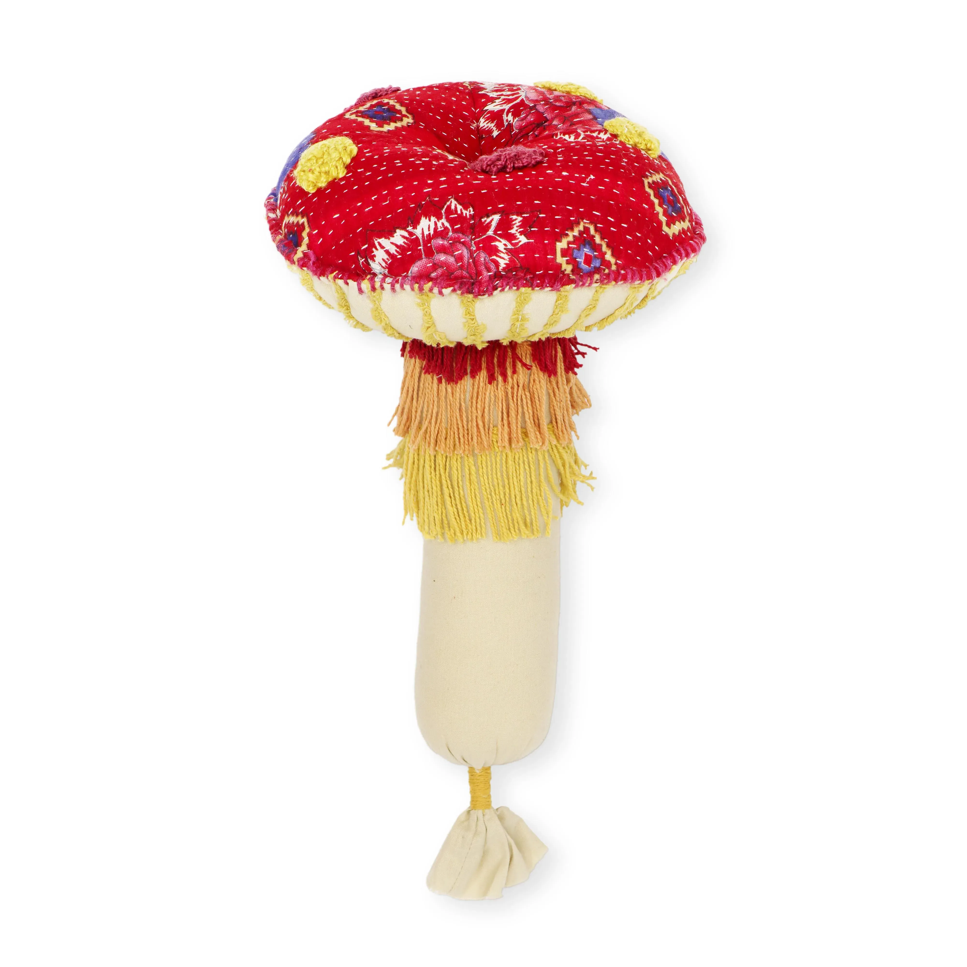 Mushroom Shape Hand Sewn Throw Pillow - Natural Fiber product