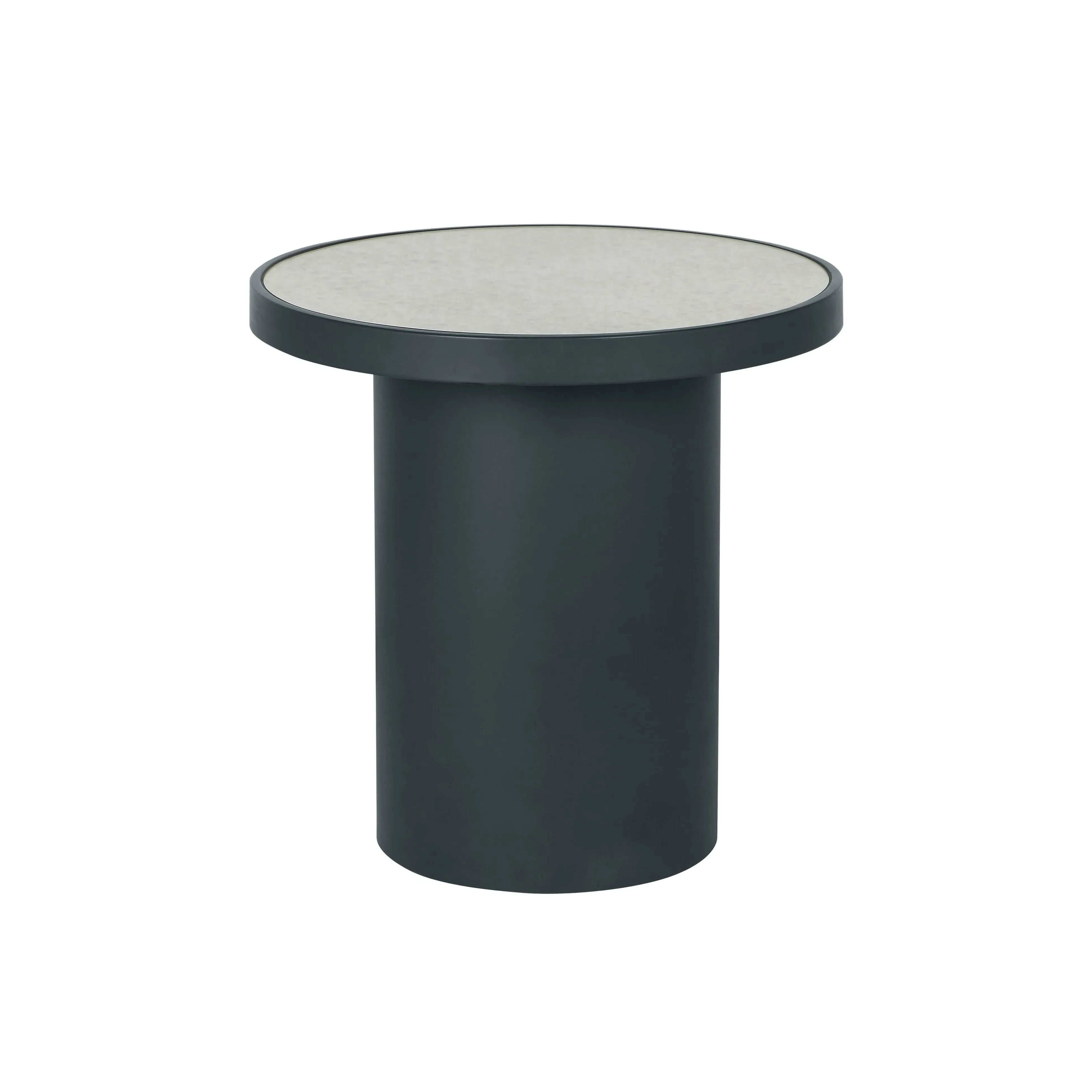 Nautilus Round Side Table - Antique Silver, Mirrored product