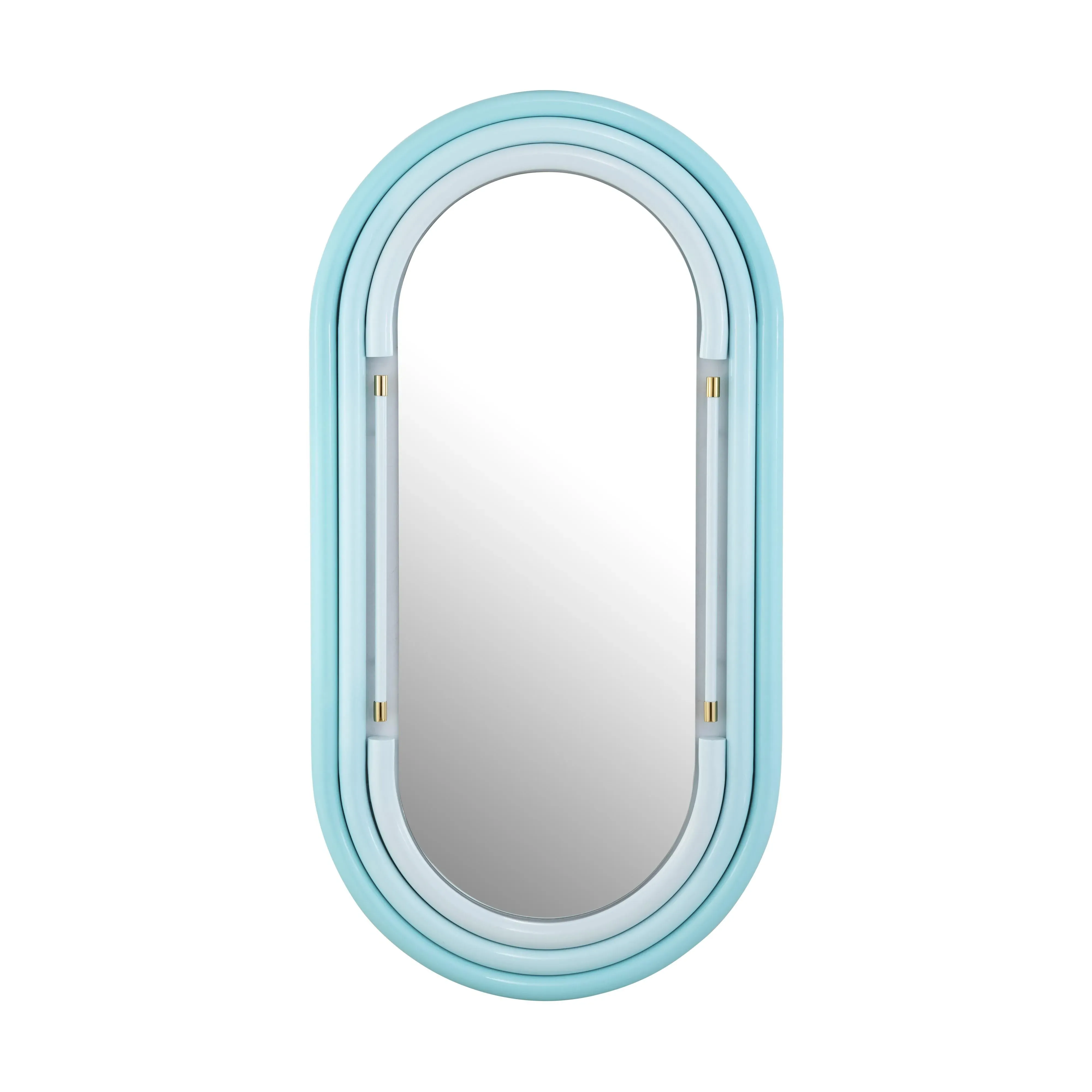 Neon Oval Wall Mirror - Gold, Iron product