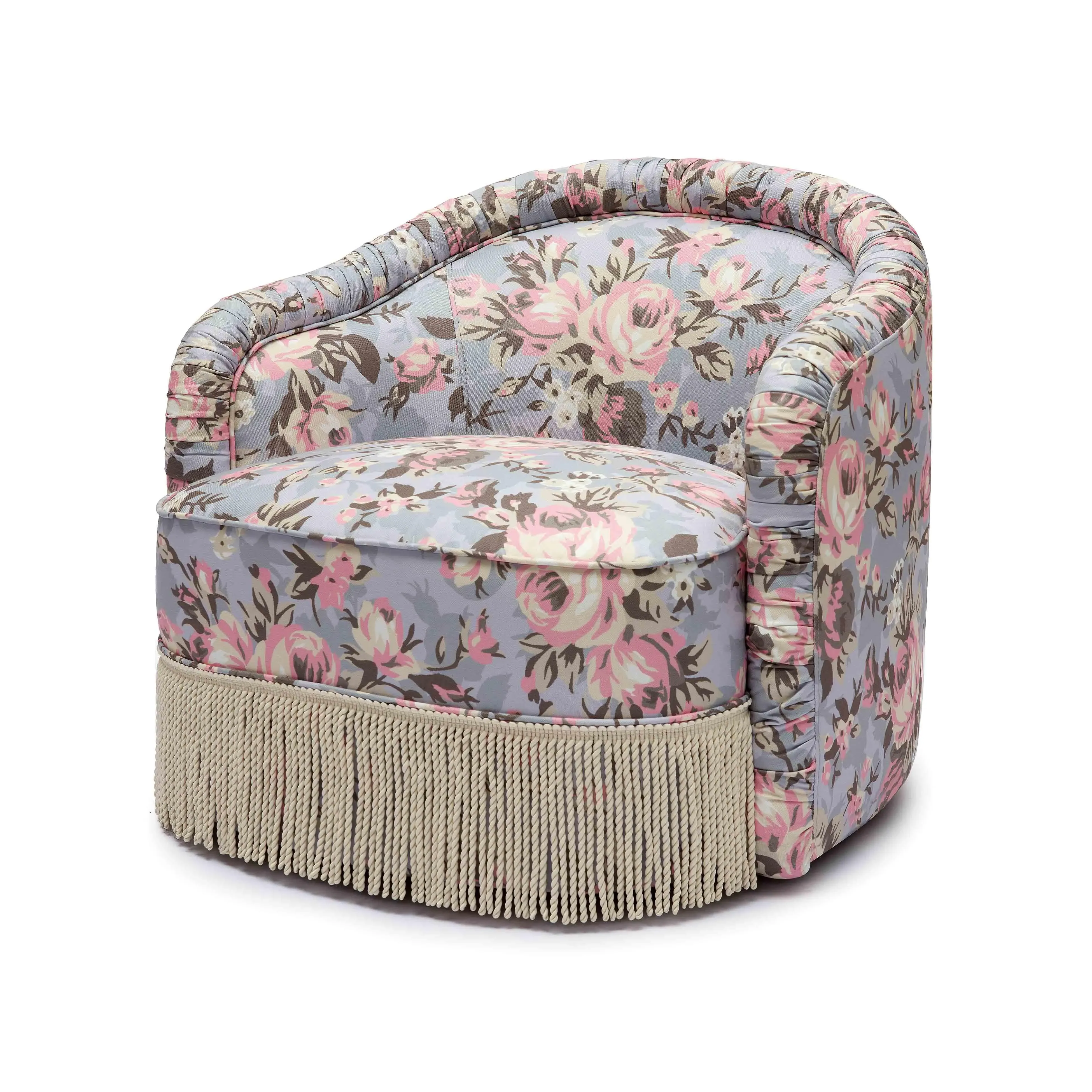 Pamela Tasseled Accent Chair - Spring Floral, Performance Fabric product